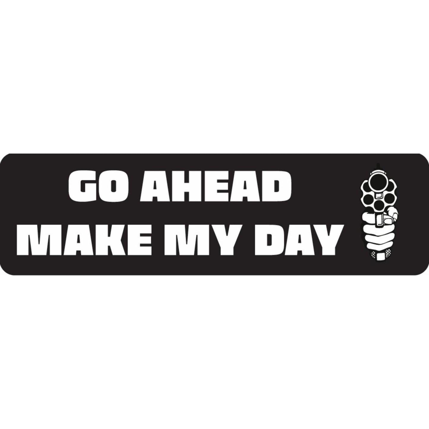 Go ahead make my day vinyl motorcycle helmet sticker - biker decal