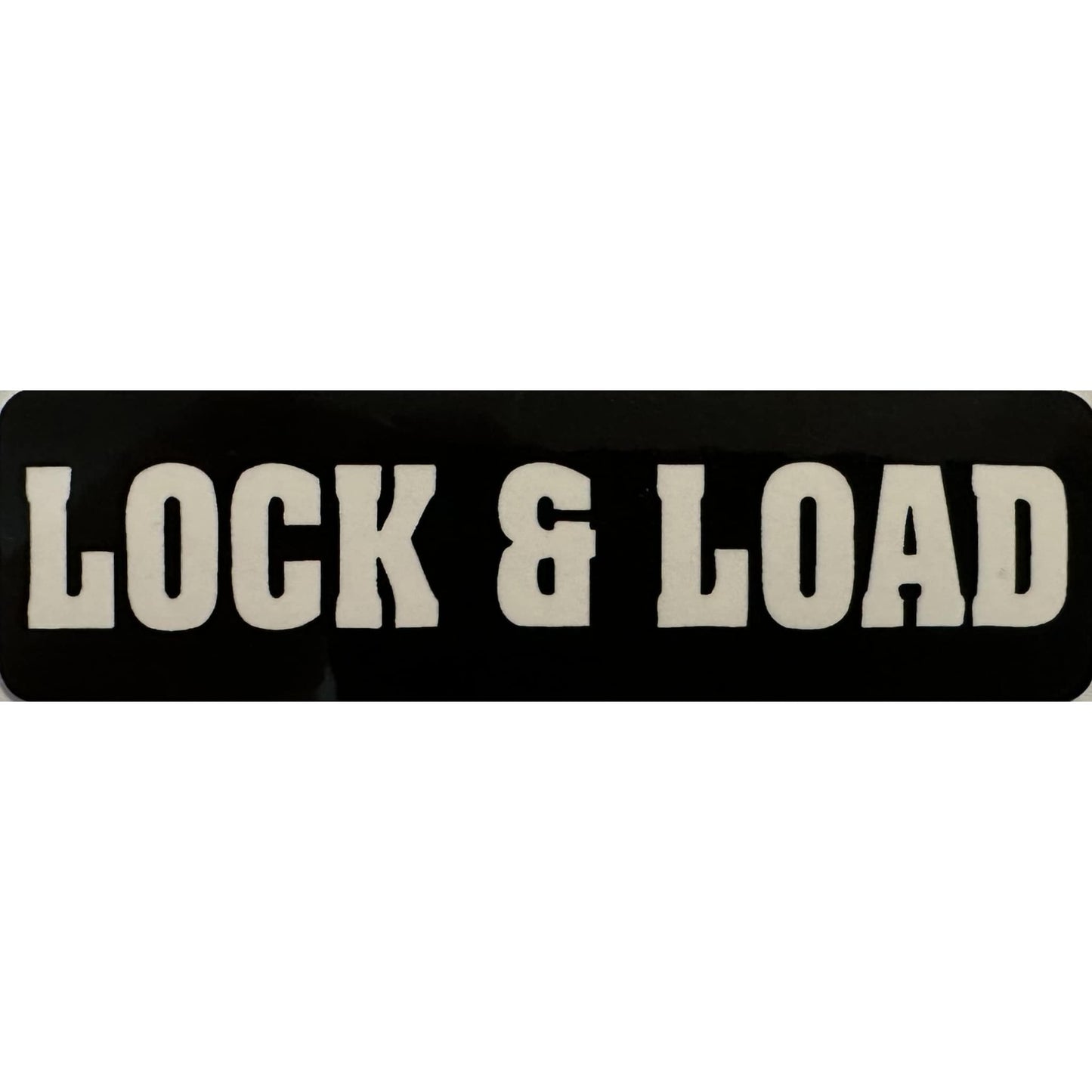 Lock and load vinyl motorcycle helmet stickers - biker decal
