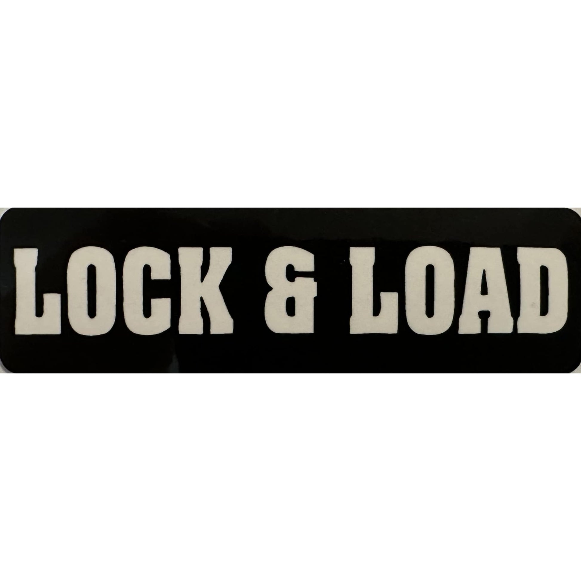 Lock and load vinyl motorcycle helmet stickers - biker decal