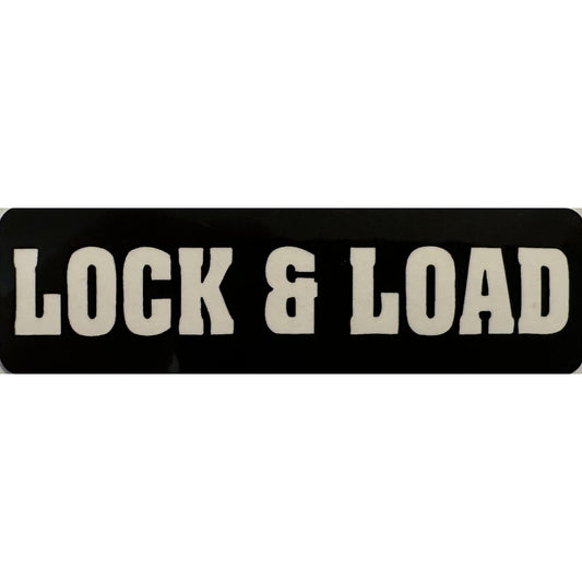 Lock and load vinyl motorcycle helmet stickers - biker decal