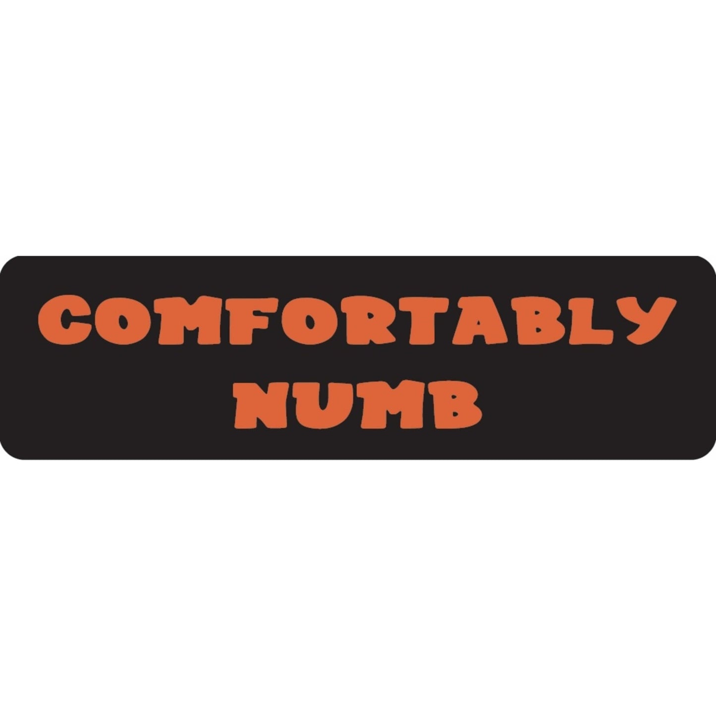 Comfortably numb vinyl motorcycle helmet sticker - biker decal