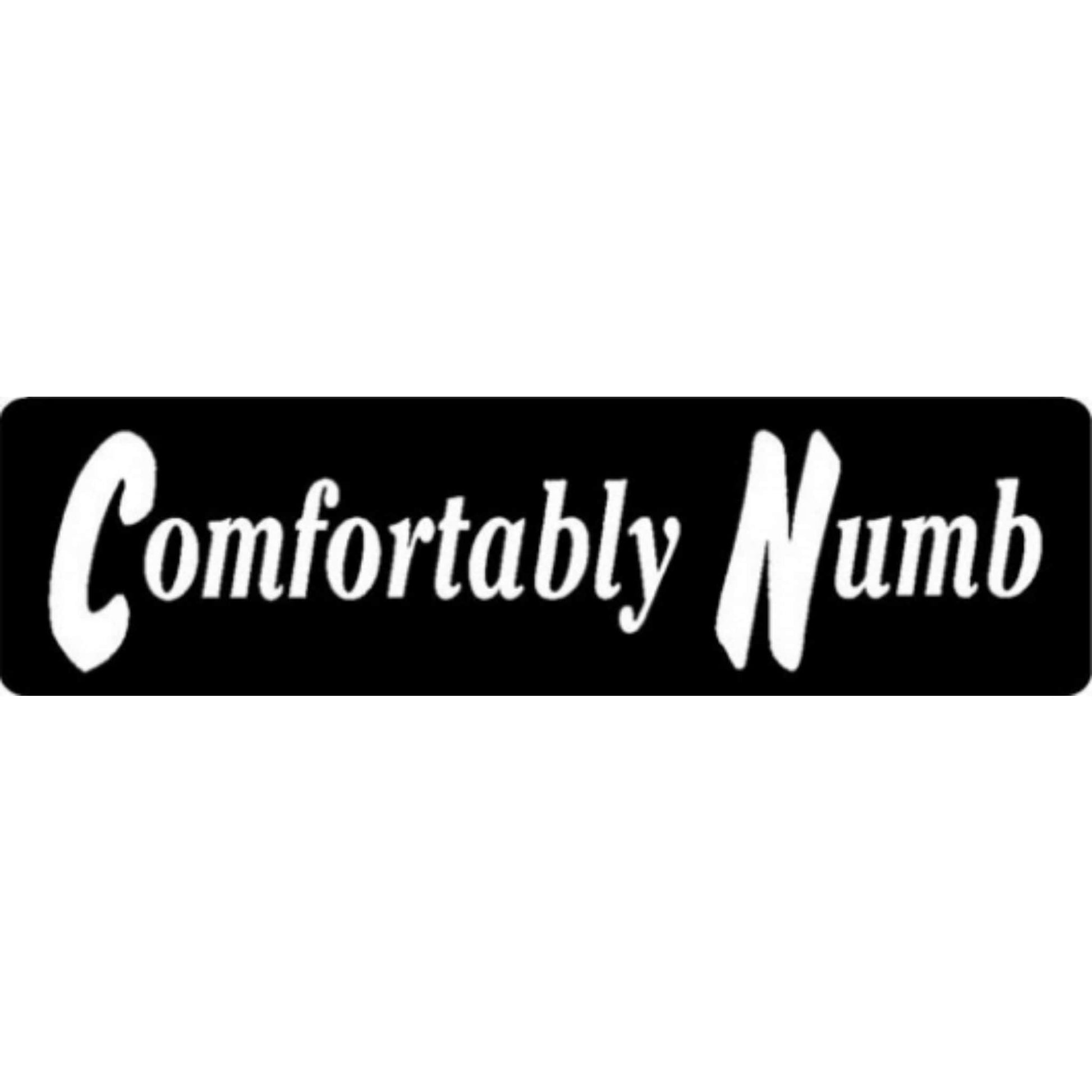 Comfortably numb vinyl motorcycle helmet stickers - biker decal
