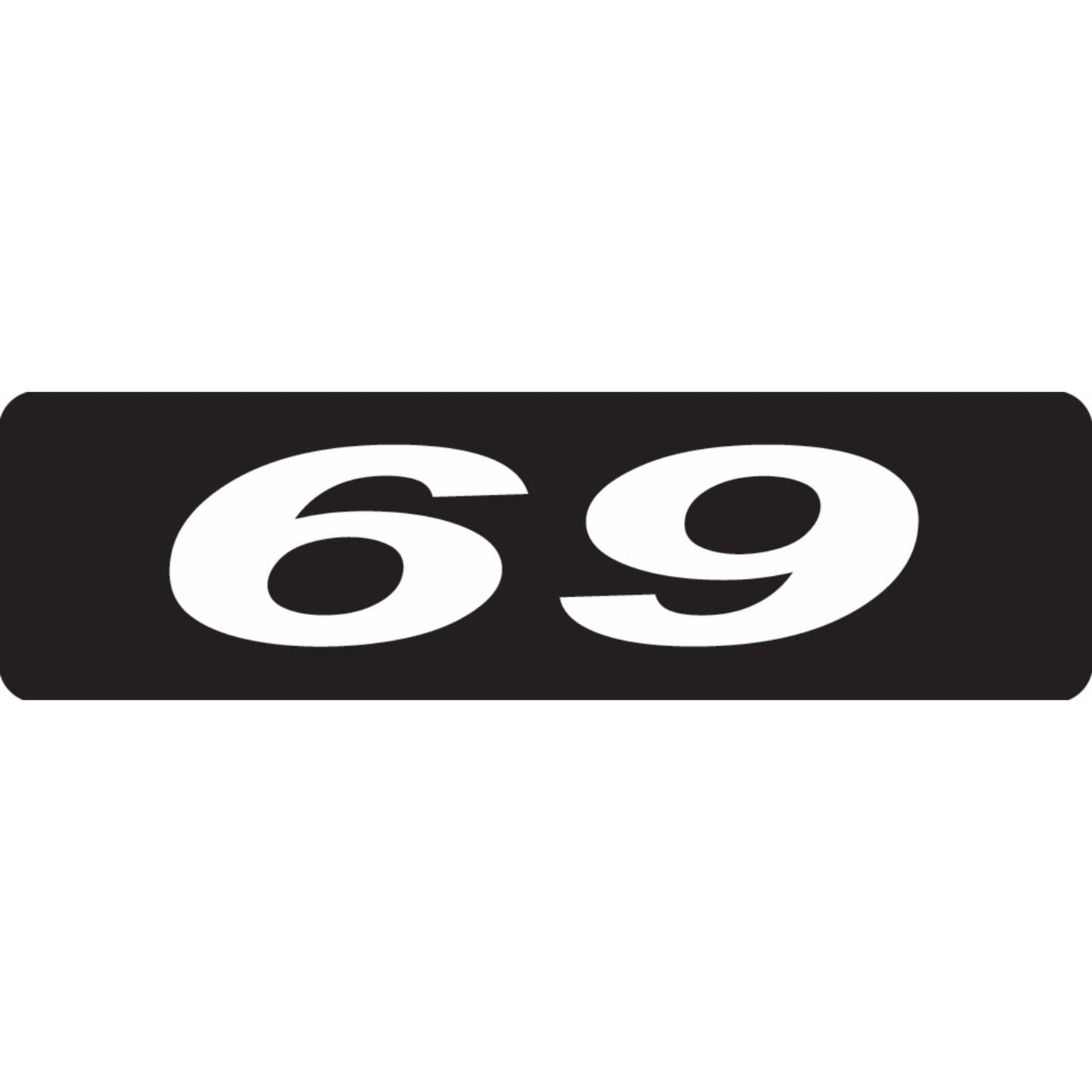 69 vinyl motorcycle helmet sticker - funny biker decal