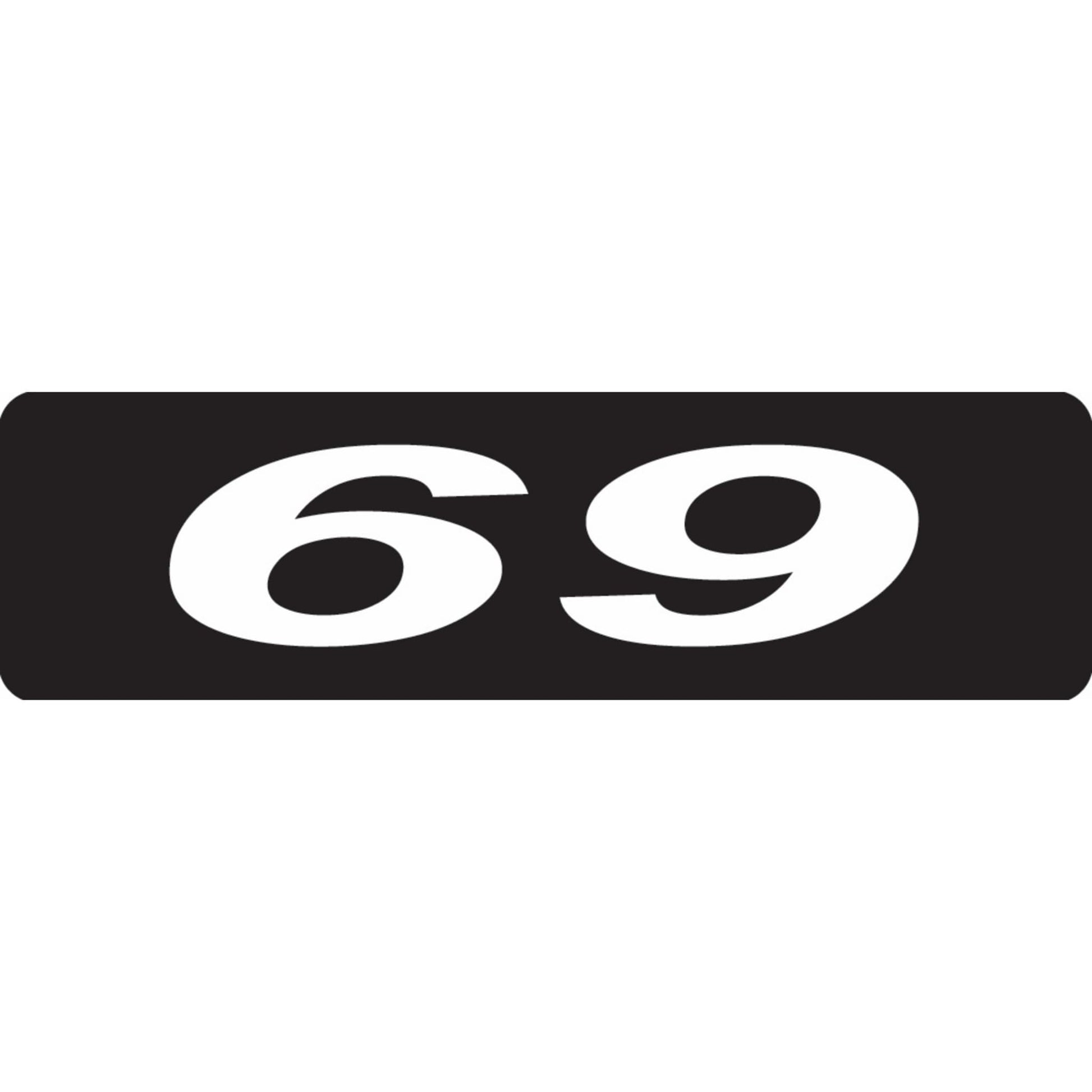 69 vinyl motorcycle helmet sticker - funny biker decal