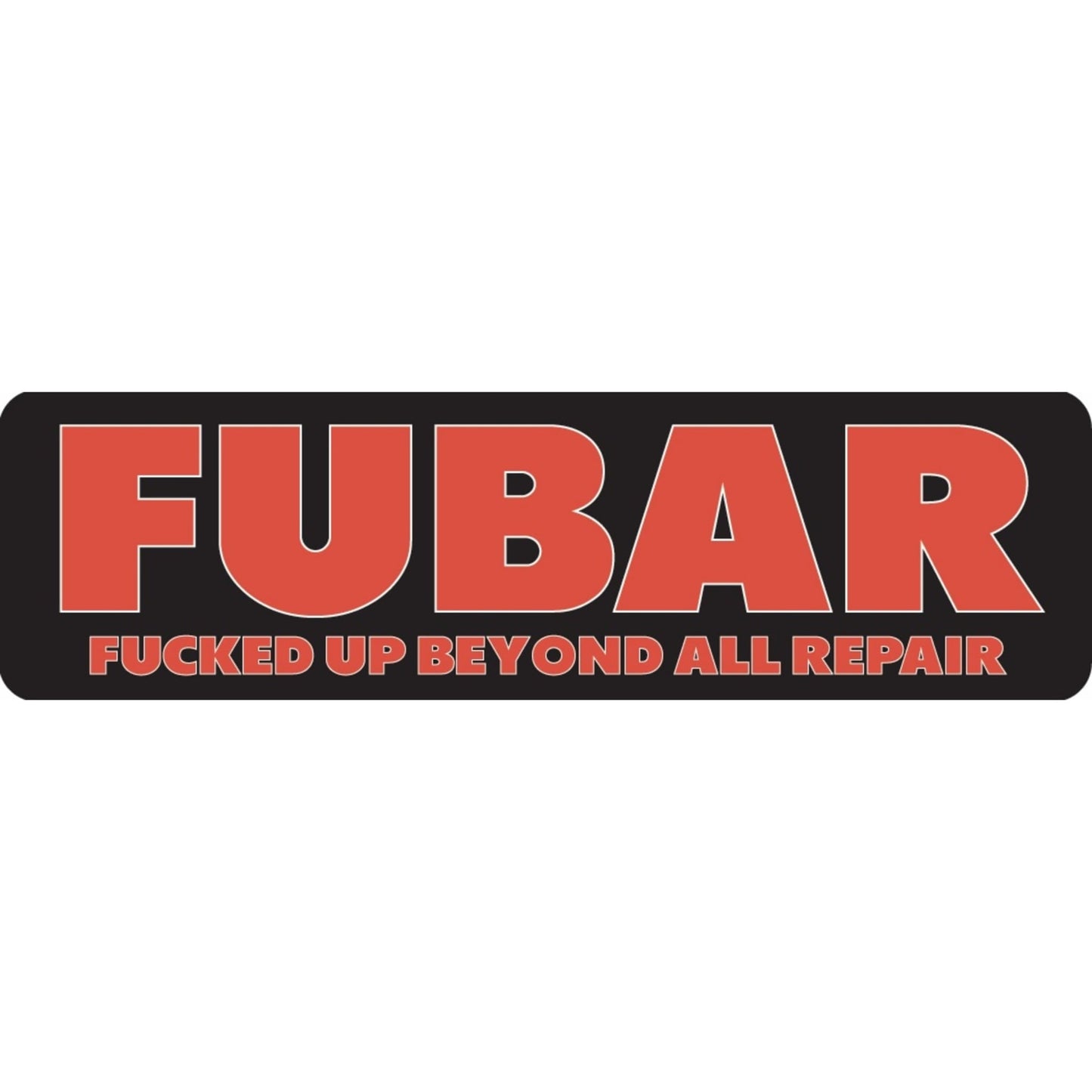 FUBAR fucked up beyond all repair vinyl motorcycle helmet sticker - military biker decal