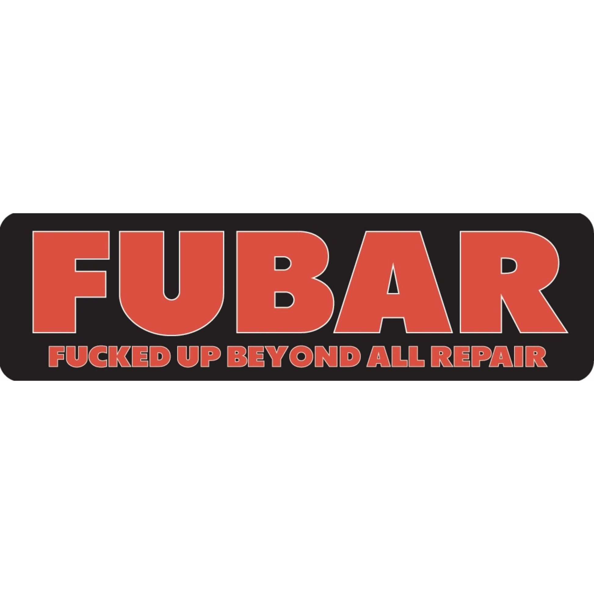 FUBAR fucked up beyond all repair vinyl motorcycle helmet sticker - military biker decal