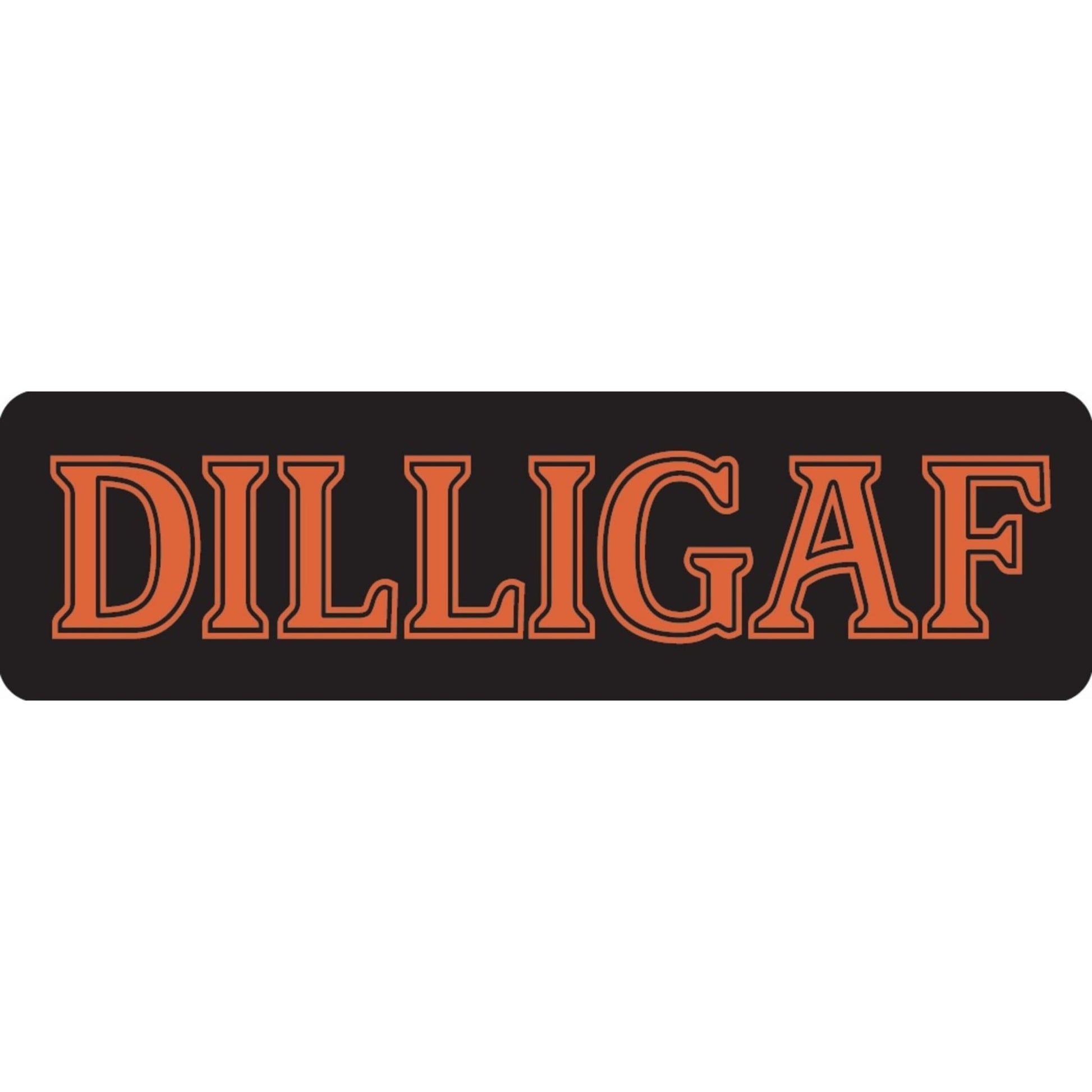 DILLIGAF vinyl motorcycle helmet sticker - funny biker decal