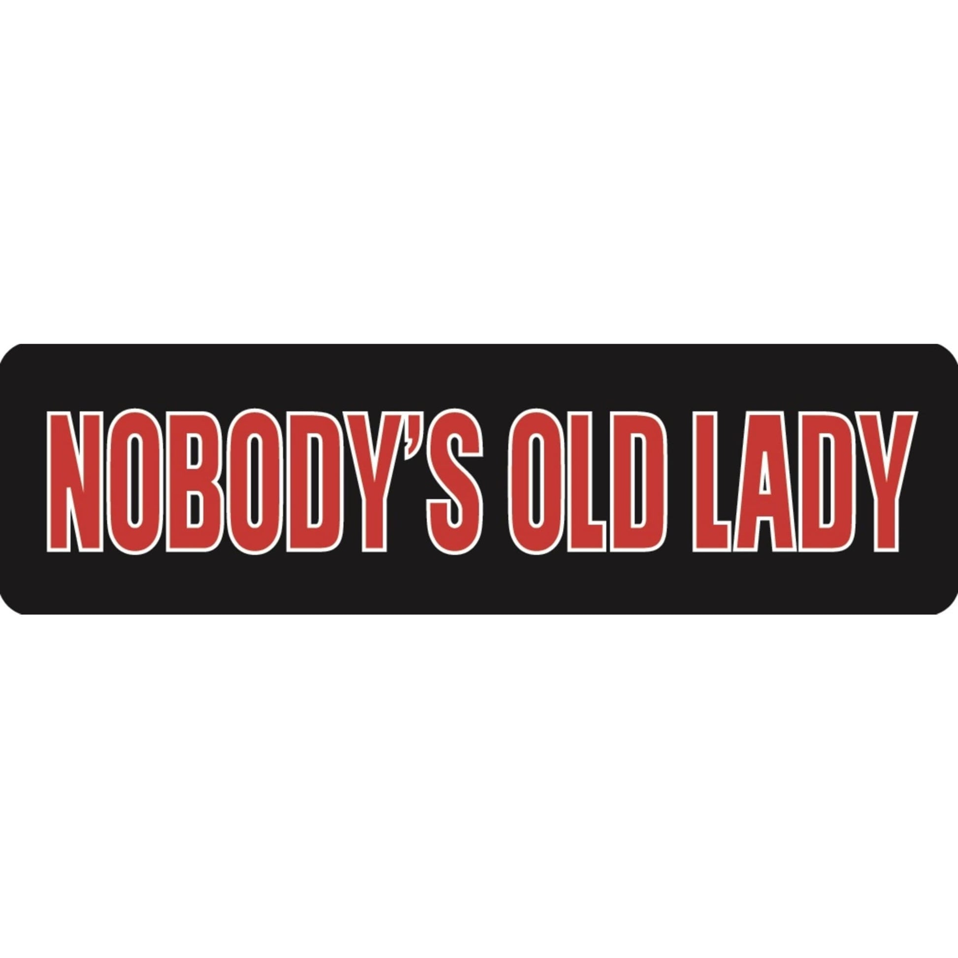 Nobody's old lady vinyl motorcycle helmet sticker - biker decal