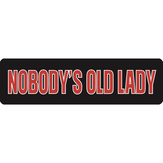 Nobody's old lady vinyl motorcycle helmet sticker - biker decal