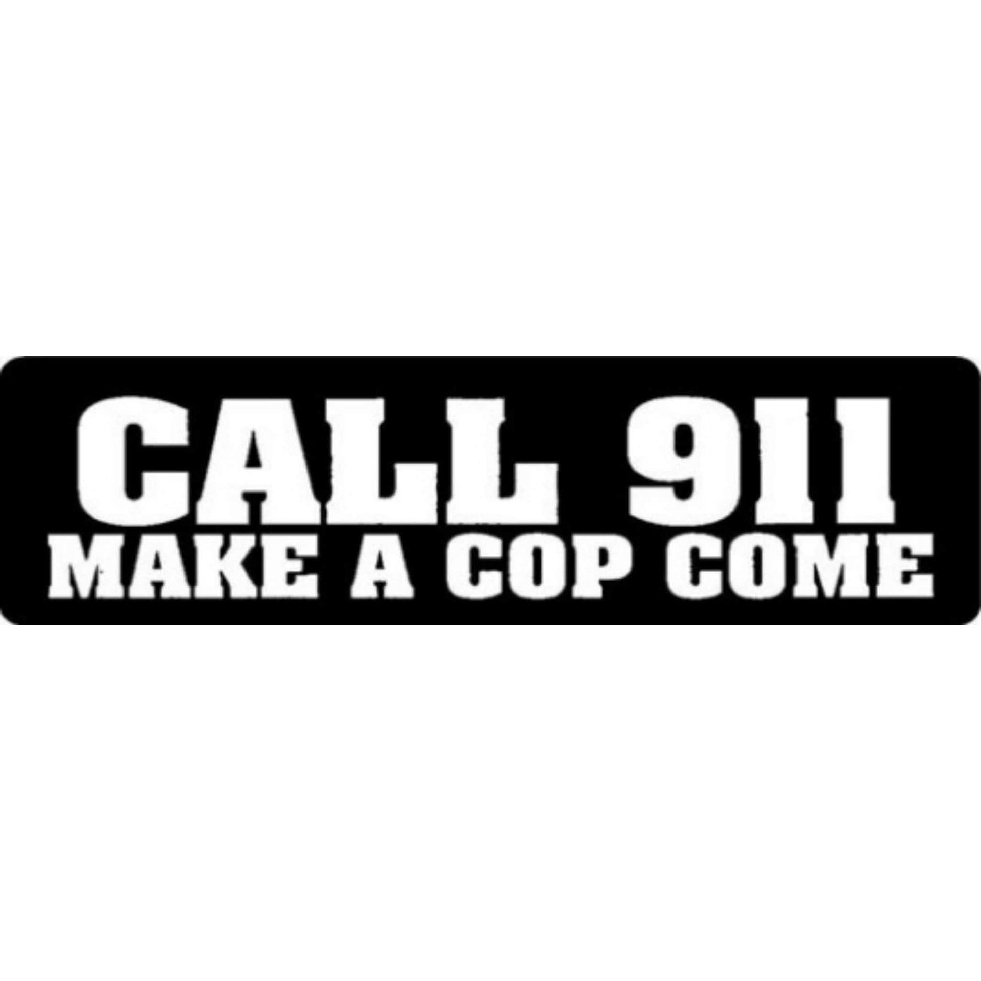 Call 911 make a cop cum vinyl motorcycle helmet stickers - funny biker decal