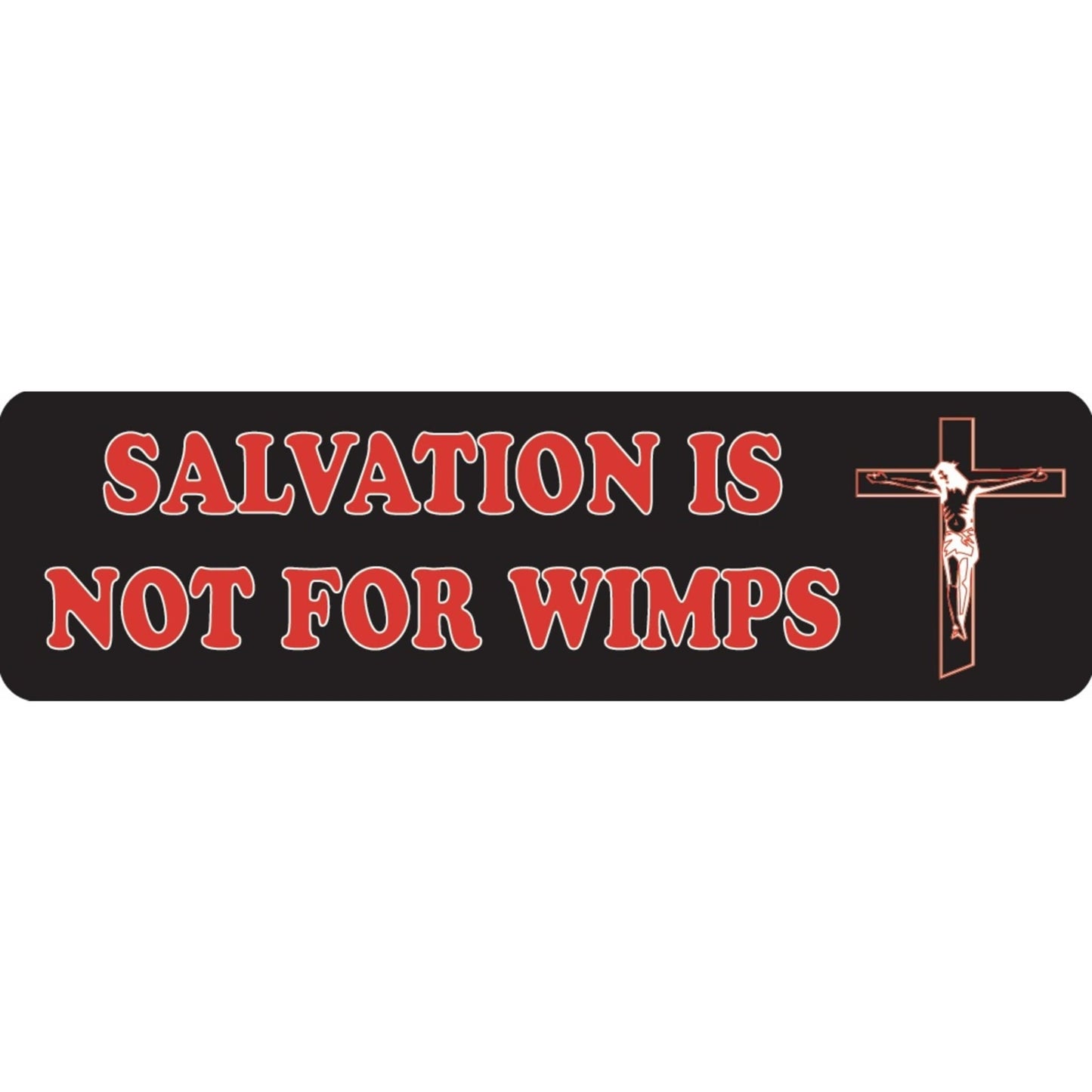 Salvation is not for wimps vinyl motorcycle helmet sticker - biker decal
