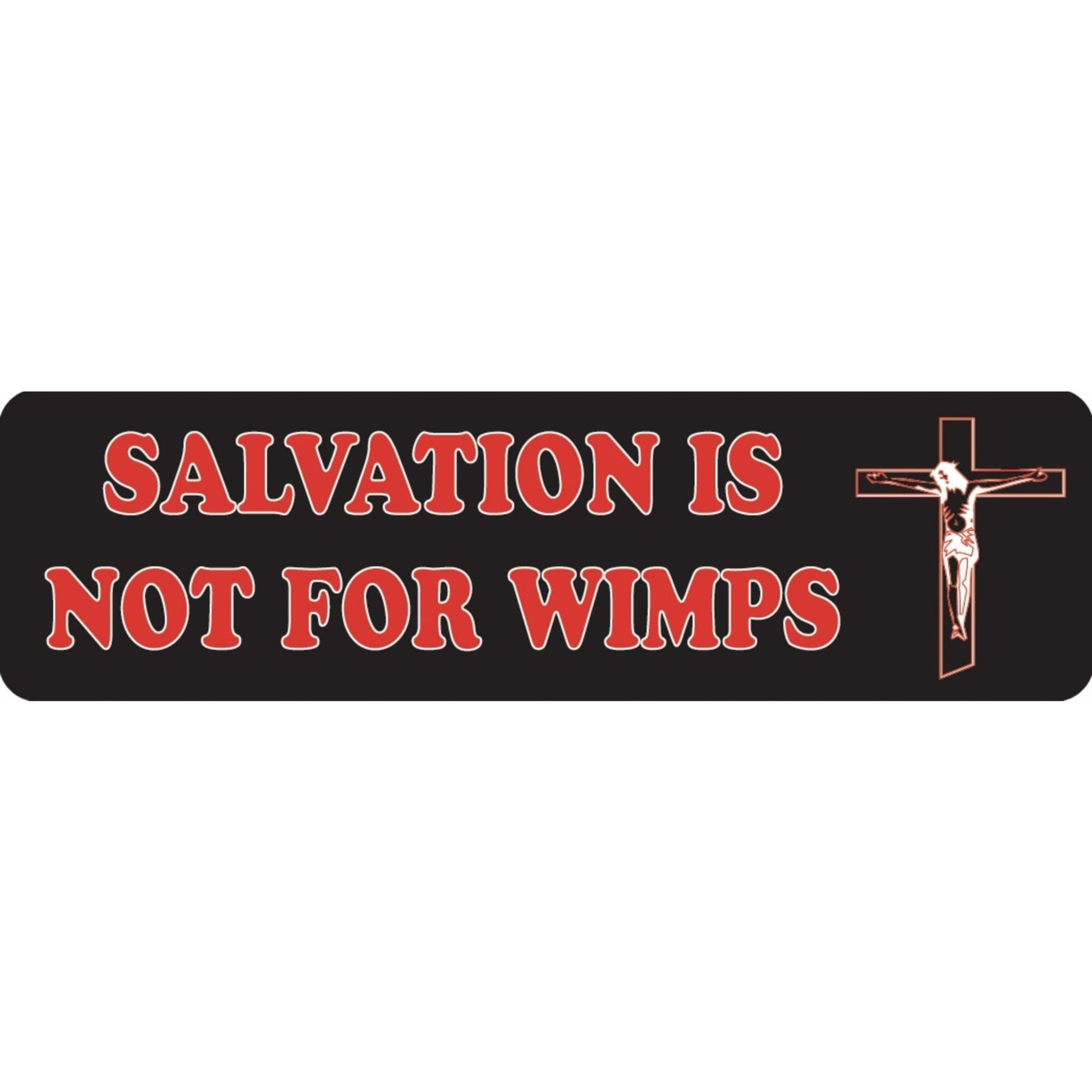 Salvation is not for wimps vinyl motorcycle helmet sticker - biker decal