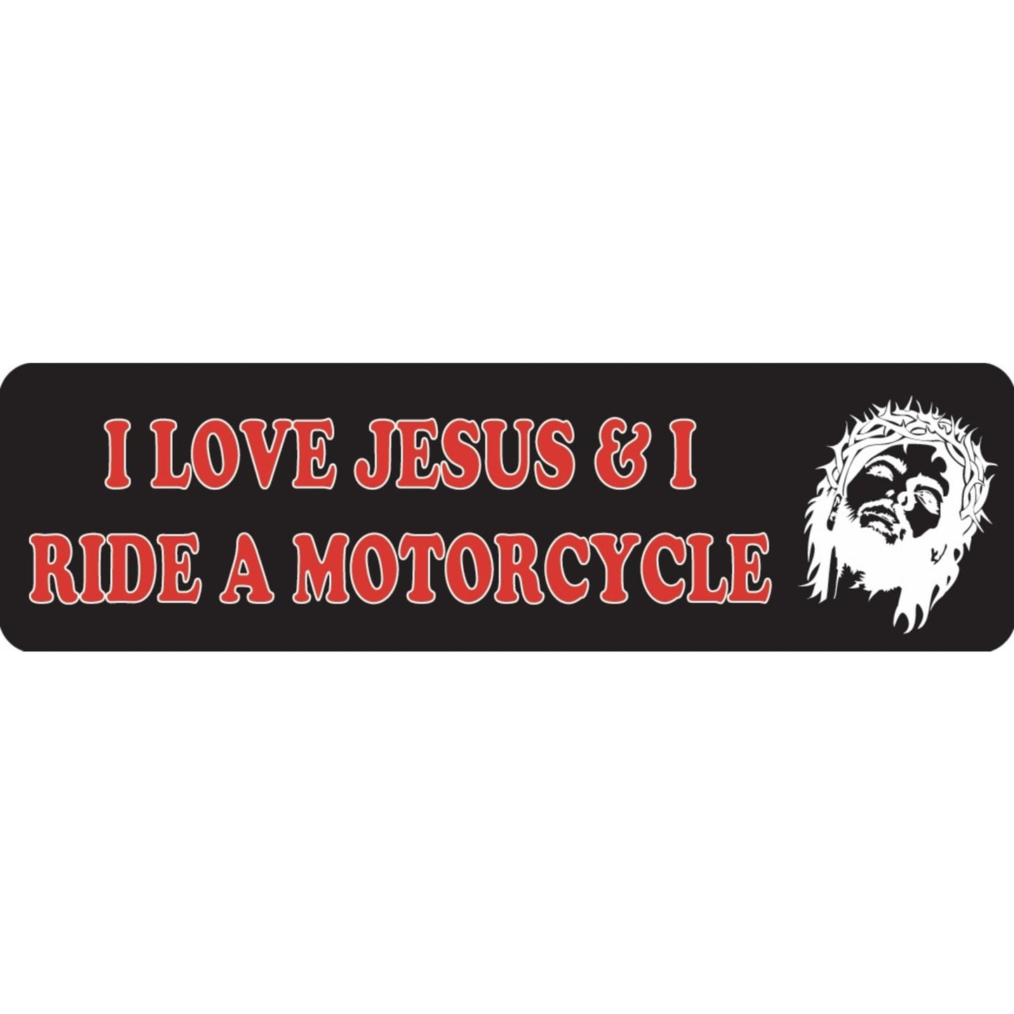 I love Jesus and I ride a motorcycle vinyl motorcycle helmet sticker - biker decal
