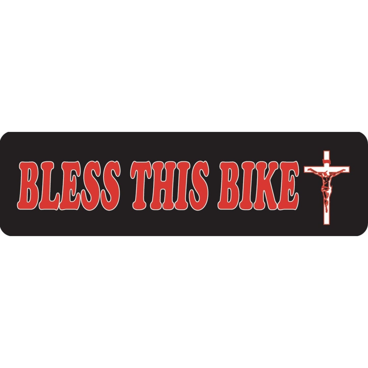 Bless this bike vinyl motorcycle helmet sticker - biker decal