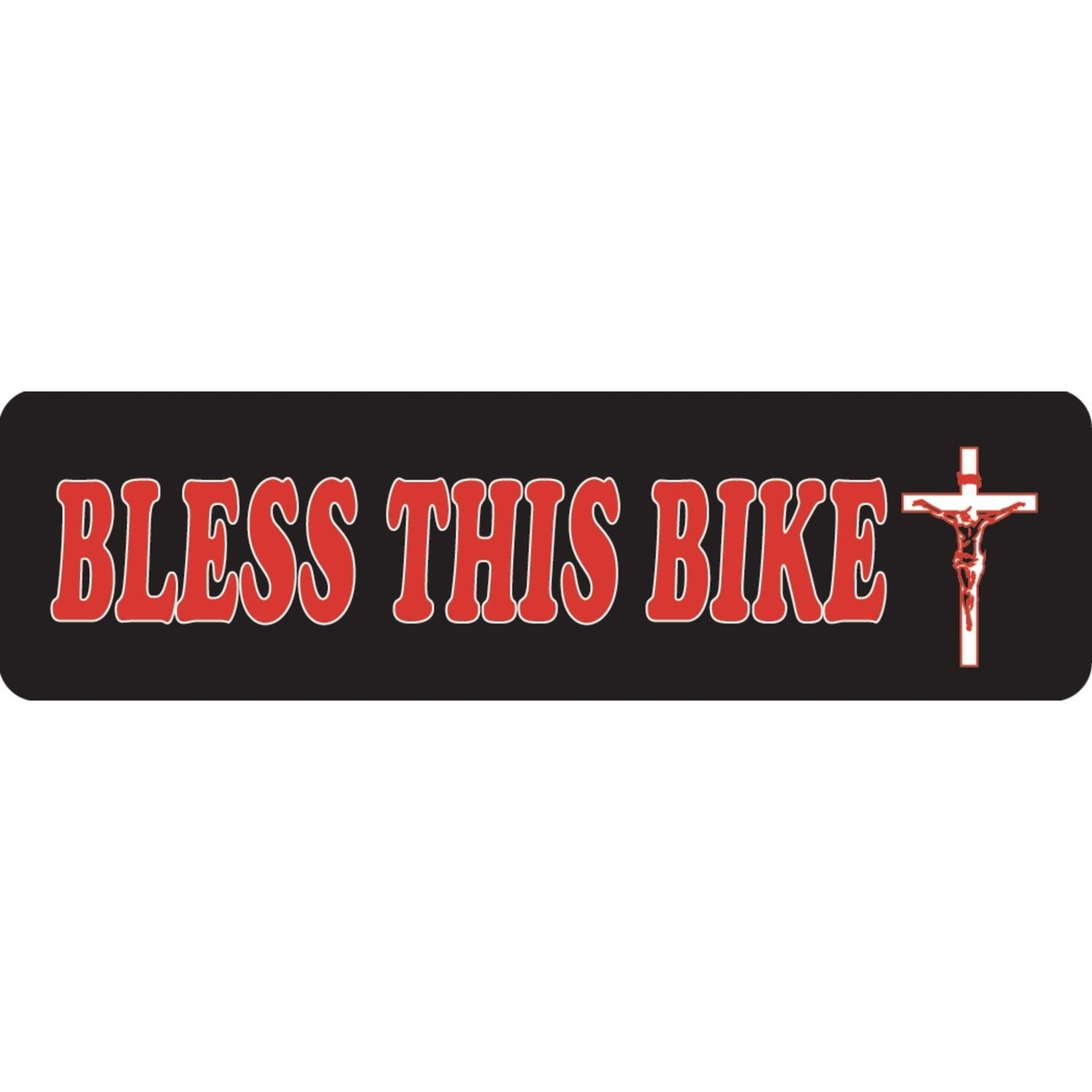 Bless this bike vinyl motorcycle helmet sticker - biker decal