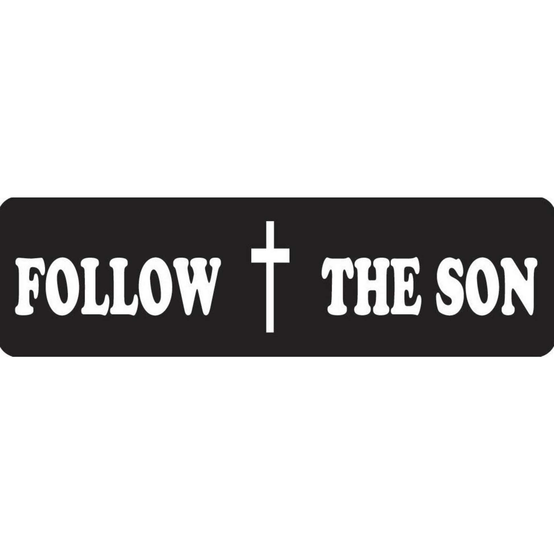 Follow the son vinyl motorcycle helmet stickers - biker decal
