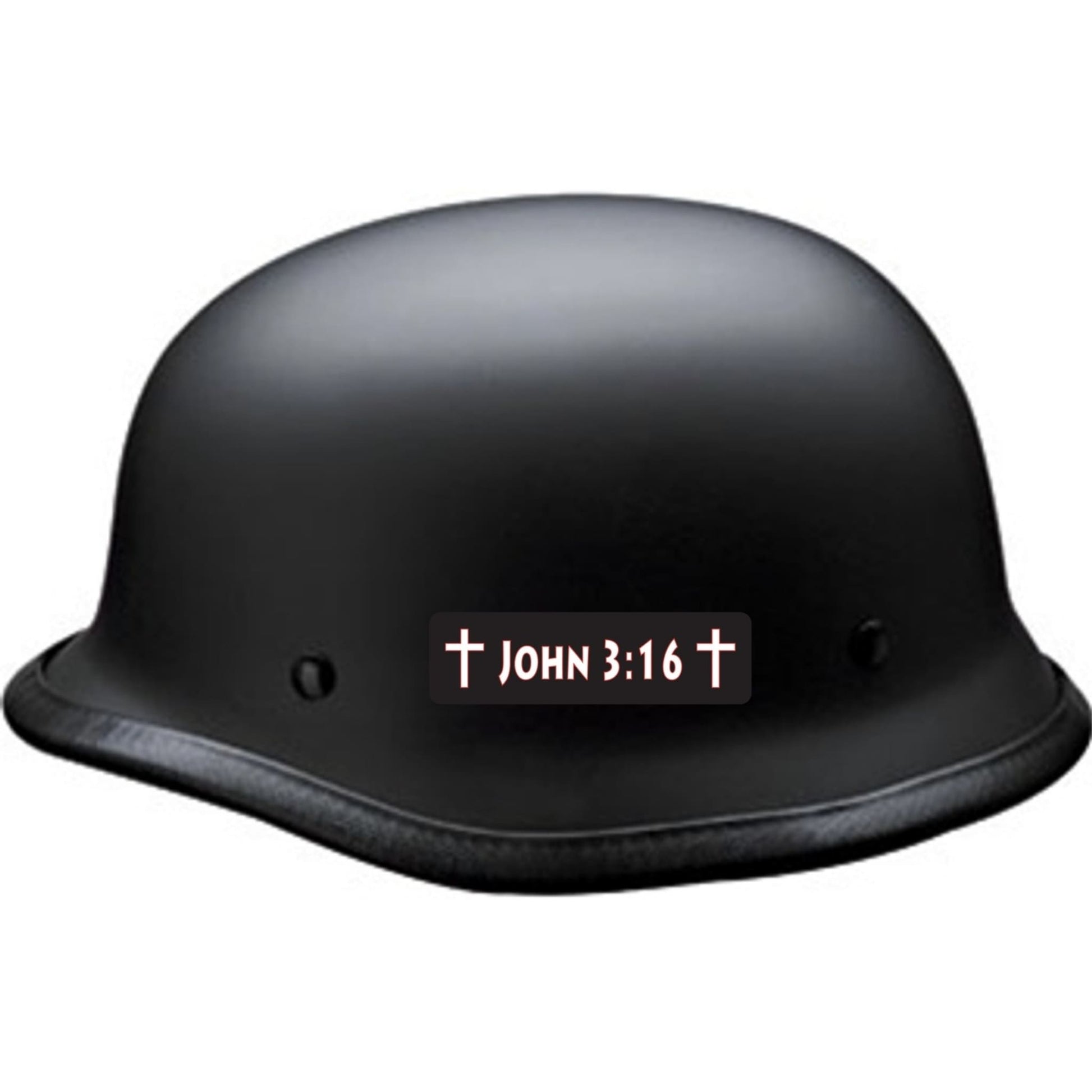 John 3:16 vinyl motorcycle helmet sticker on a helmet - biker decal