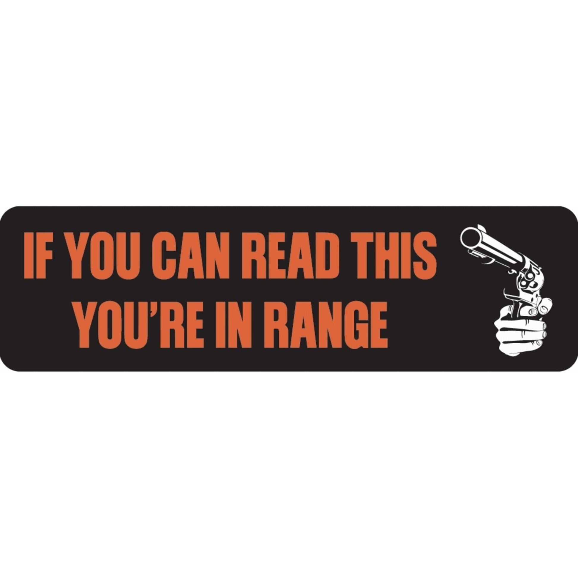 If you can read this you're in range vinyl motorcycle helmet sticker - funny biker decal