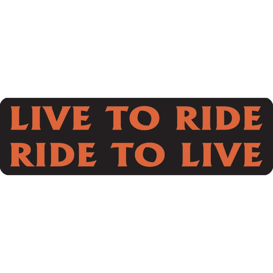 Live to ride ride to live vinyl motorcycle helmet sticker - biker decal