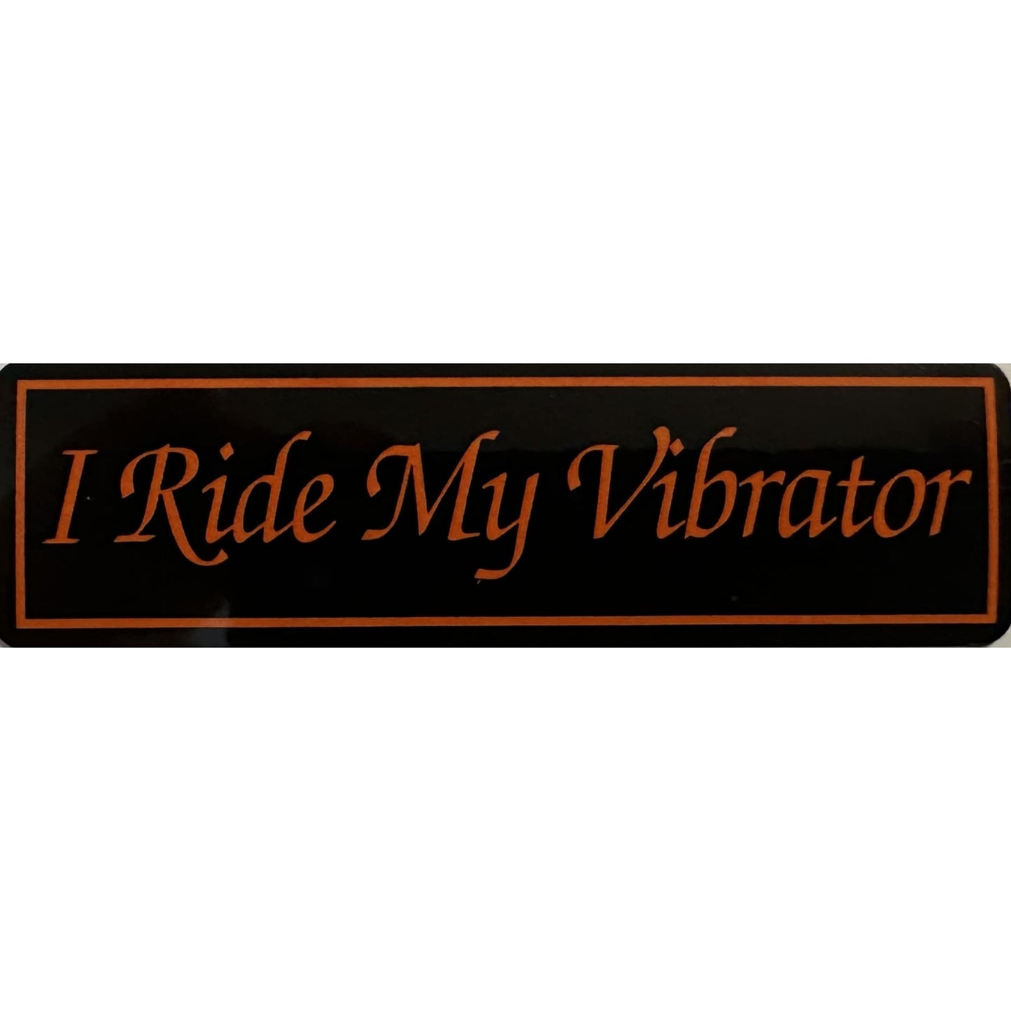 I ride my vibrator vinyl motorcycle helmet stickers - funny biker decal
