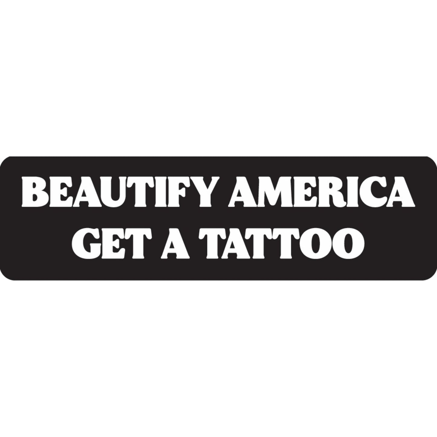 Beautify America get a tattoo vinyl motorcycle helmet sticker - biker decal