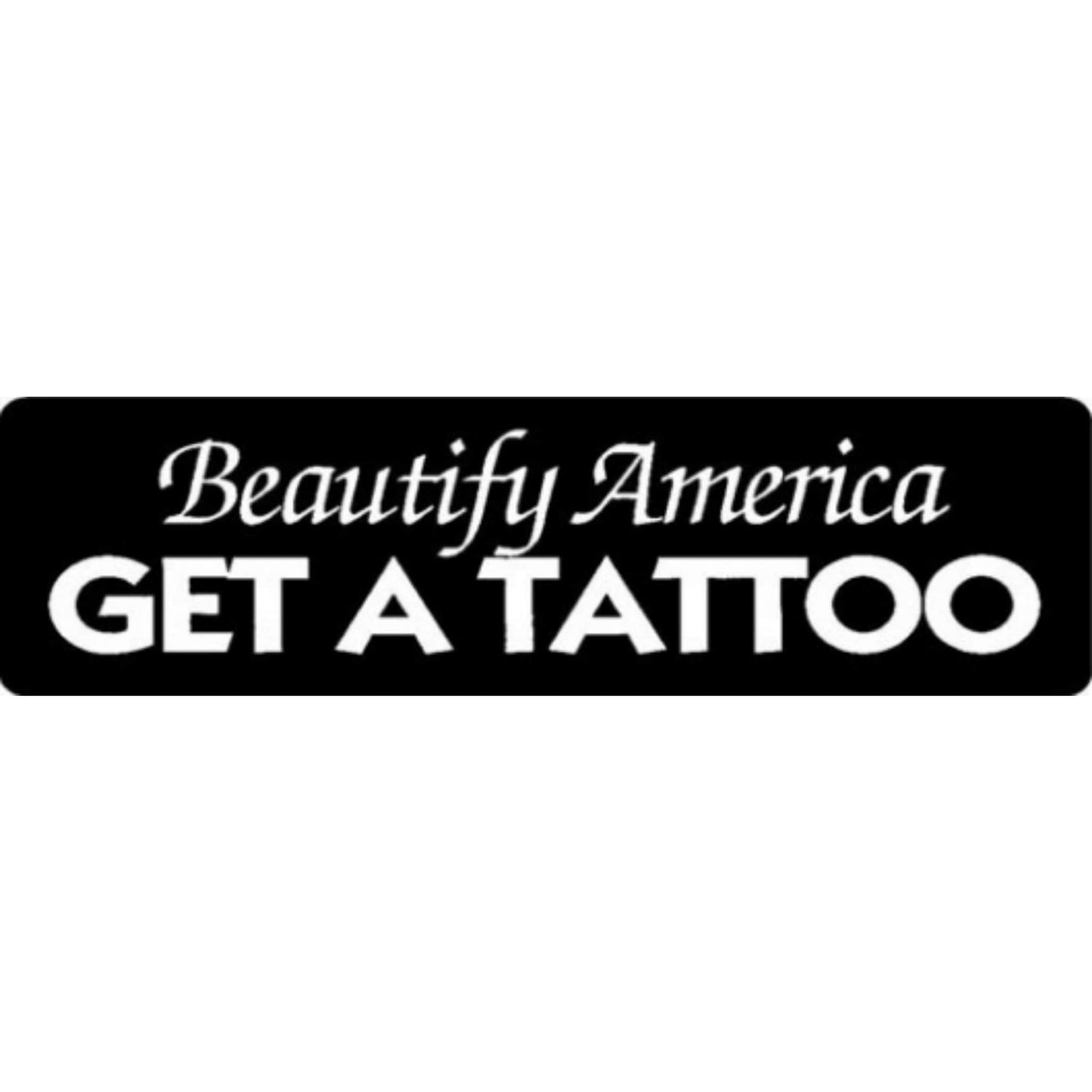 Beautify America get a tattoo vinyl motorcycle helmet stickers - biker decal