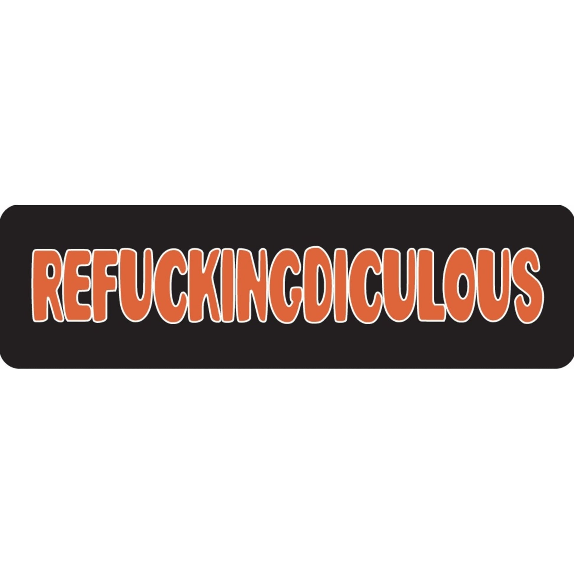 Refuckingdiculous vinyl motorcycle helmet sticker - funny biker decal