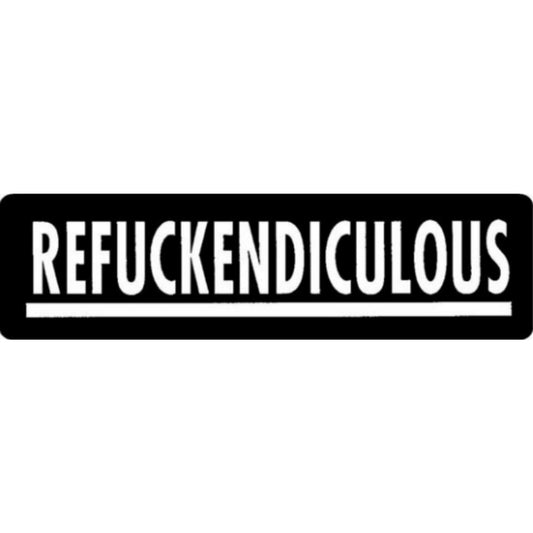 Refuckingdiculous vinyl motorcycle helmet stickers - funny biker decal