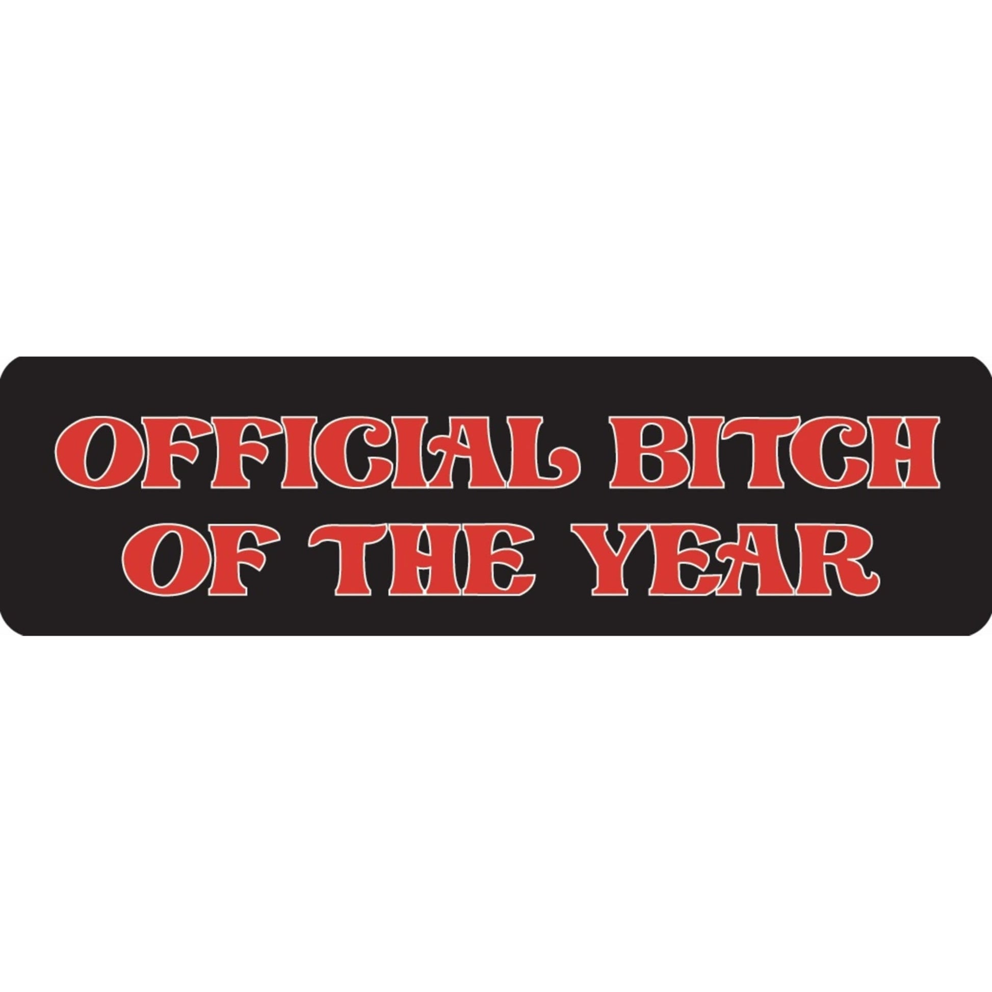 Official bitch of the year vinyl motorcycle helmet sticker - funny biker decal