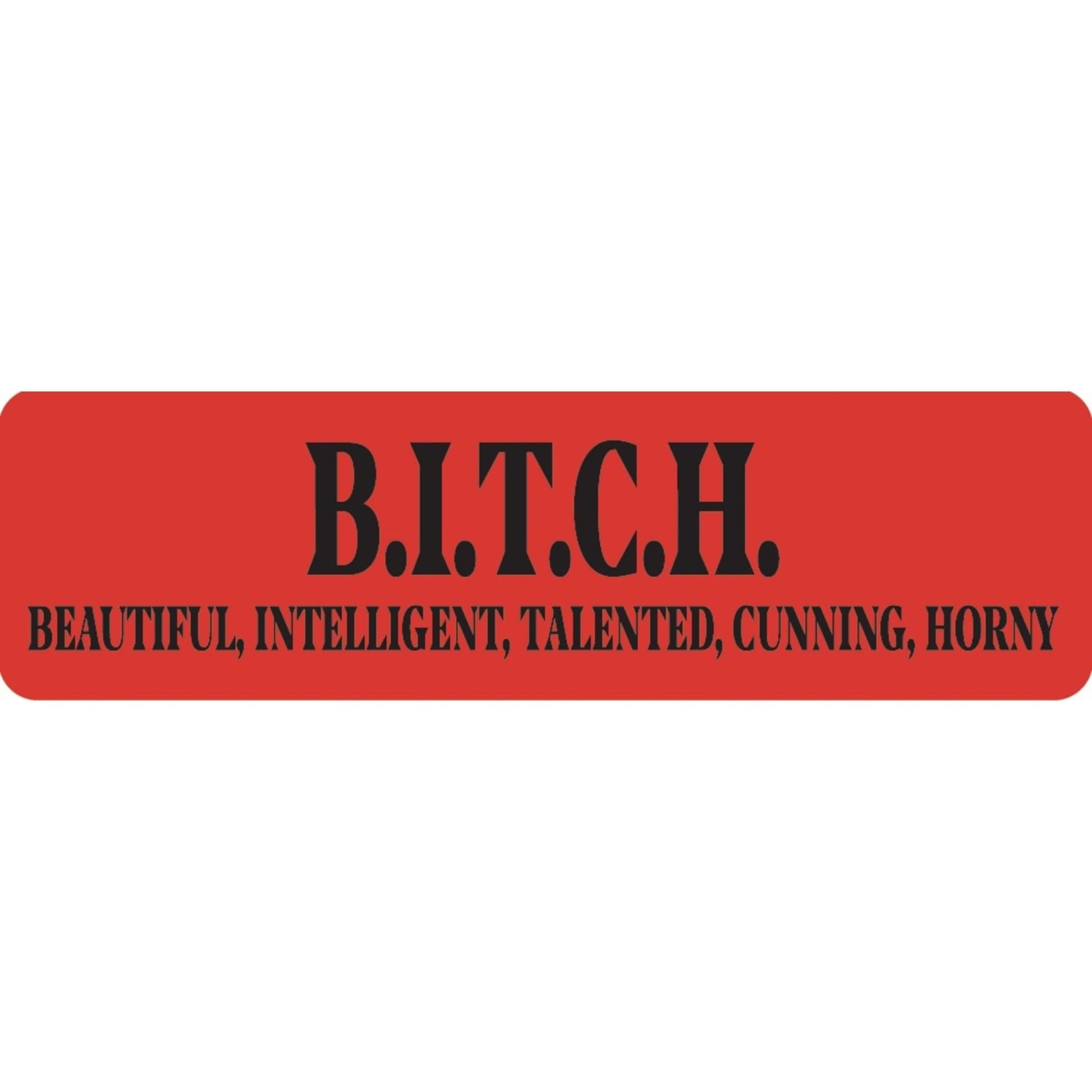 BITCH beautiful intelligent talented cunning horny vinyl motorcycle helmet sticker - funny biker decal