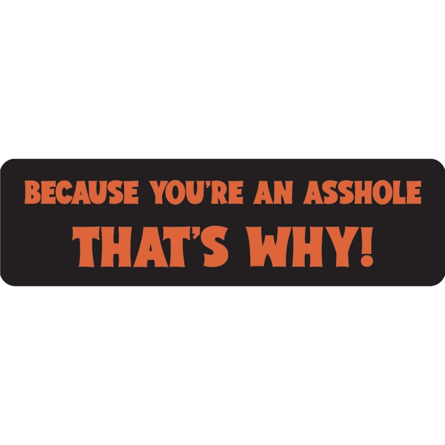 Because you're an asshole that's why vinyl motorcycle helmet sticker - funny biker decal