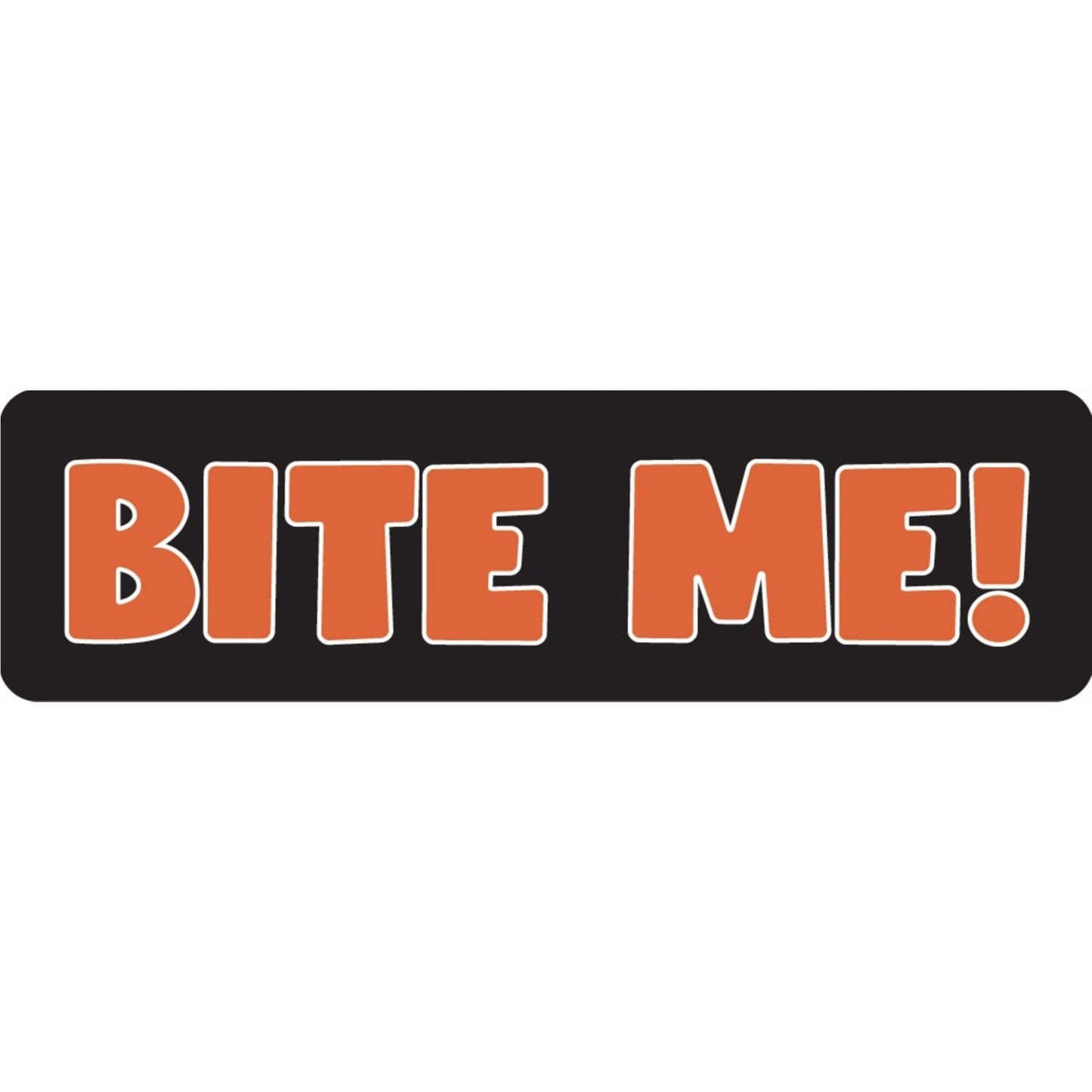 Bite me vinyl motorcycle helmet sticker - biker decal