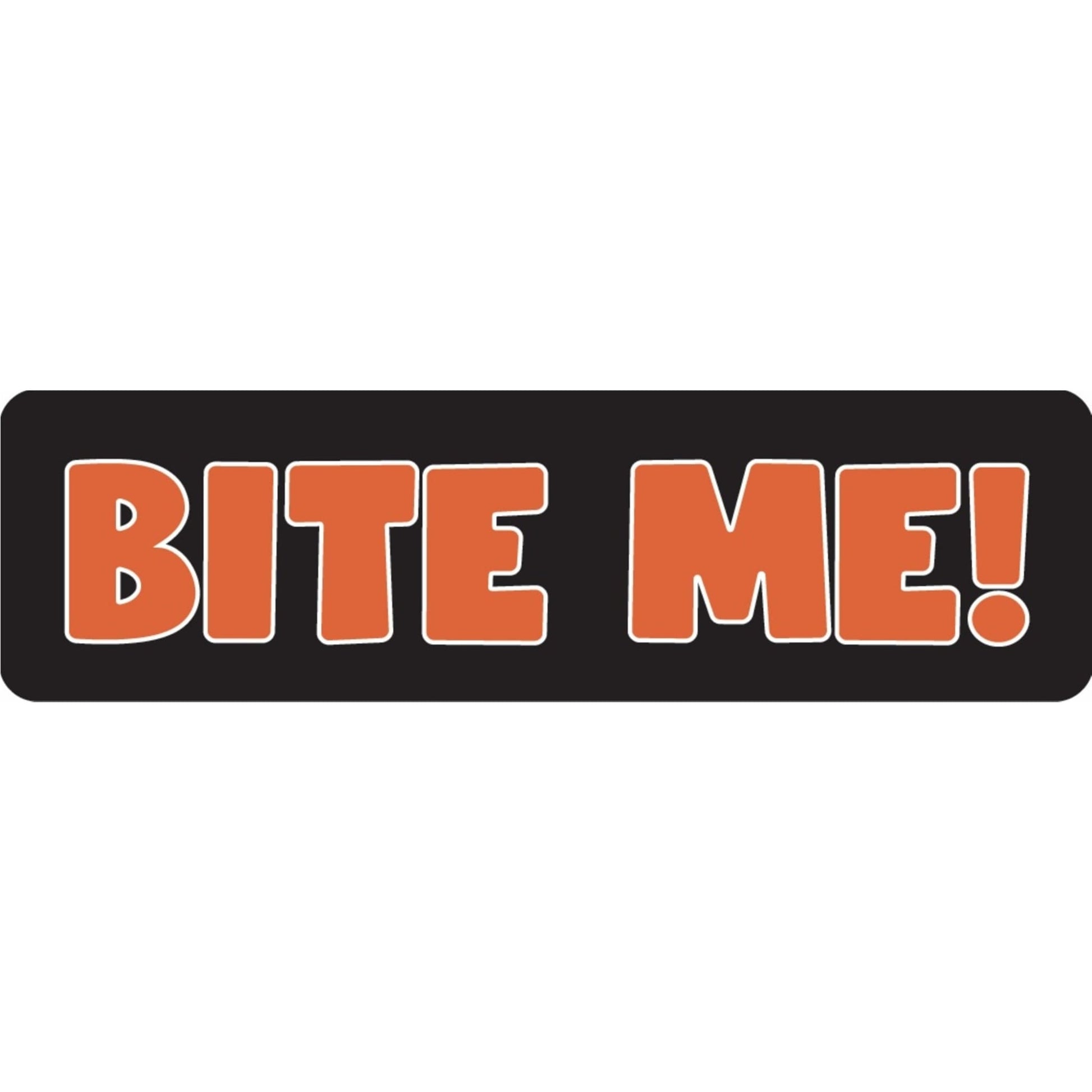 Bite me vinyl motorcycle helmet sticker - biker decal