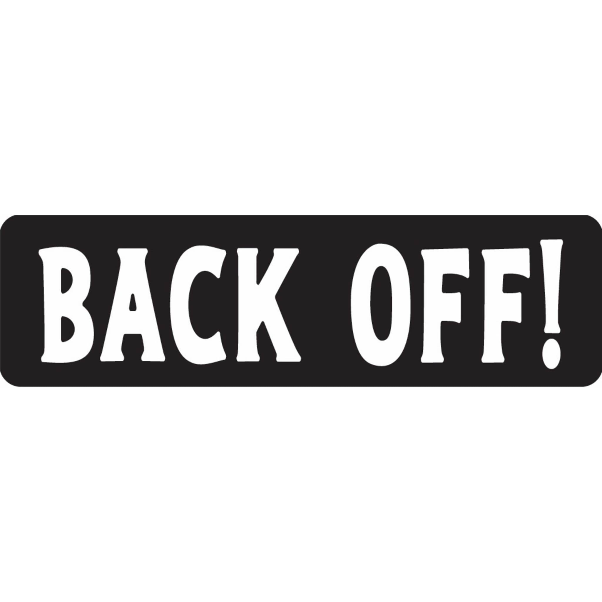 Back off motorcycle helmet sticker vinyl decal – USA Biker Goods