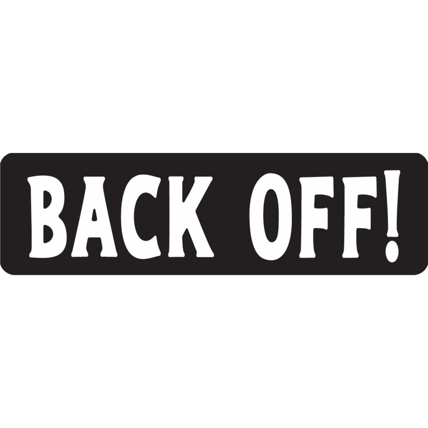 Back off vinyl motorcycle helmet sticker - biker decal