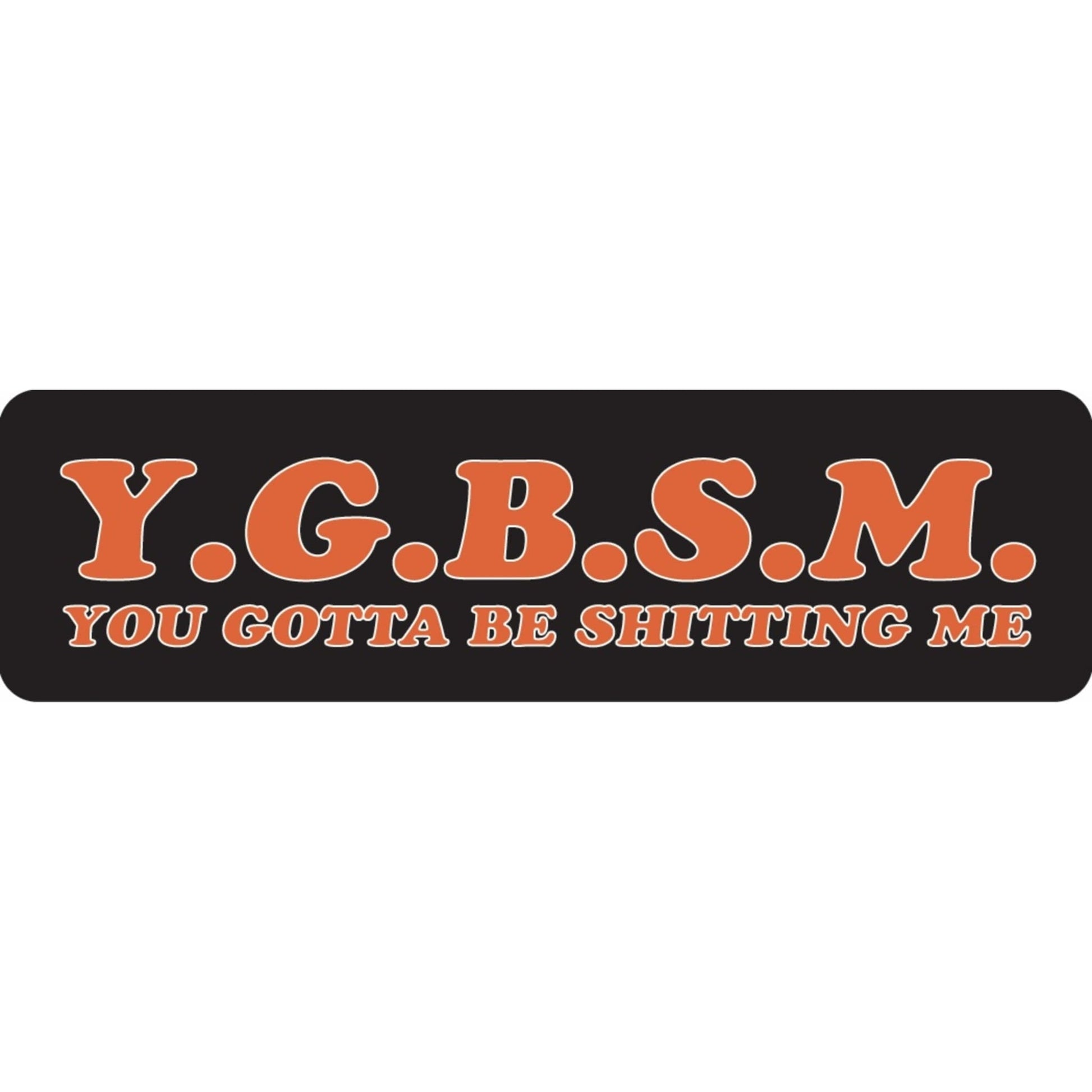YGBSM you gotta be shitting me vinyl motorcycle helmet sticker - military biker decal
