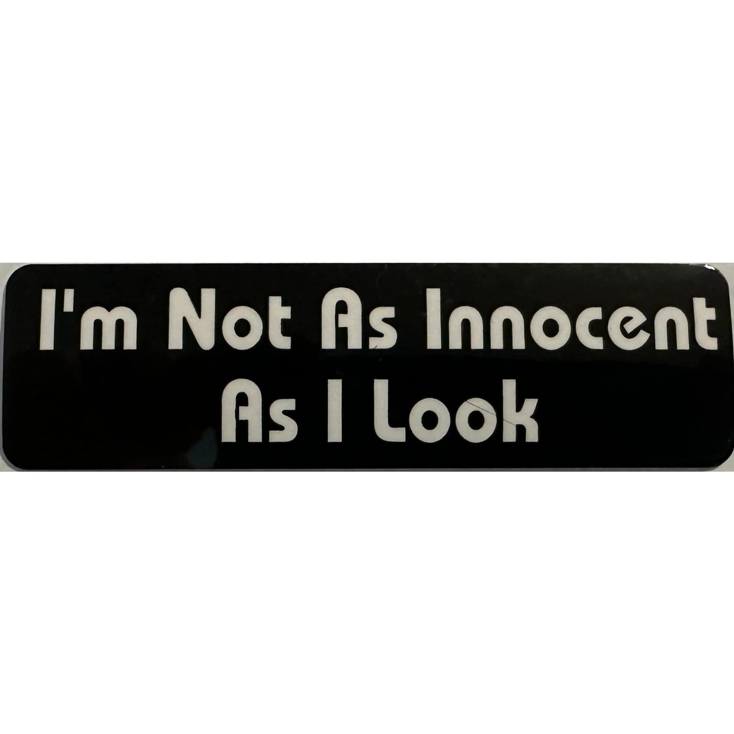I'm not as innocent as I look vinyl motorcycle helmet stickers - funny biker decal