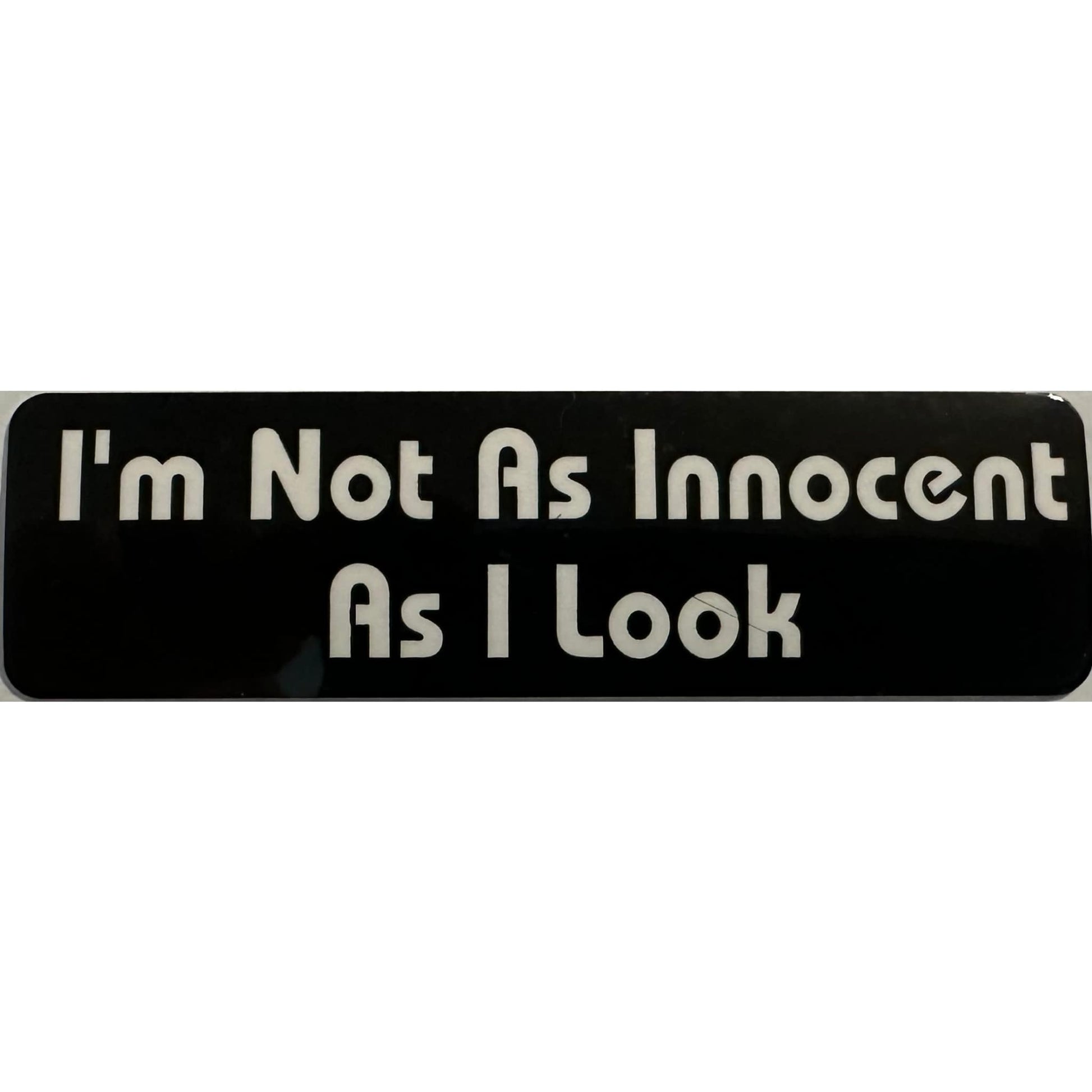 I'm not as innocent as I look vinyl motorcycle helmet stickers - funny biker decal