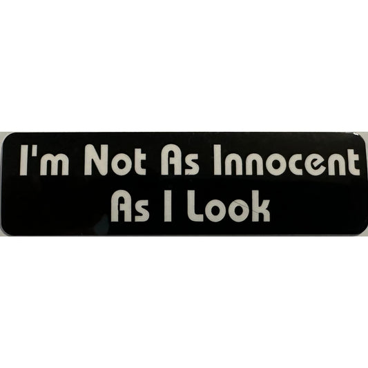 I'm not as innocent as I look vinyl motorcycle helmet stickers - funny biker decal
