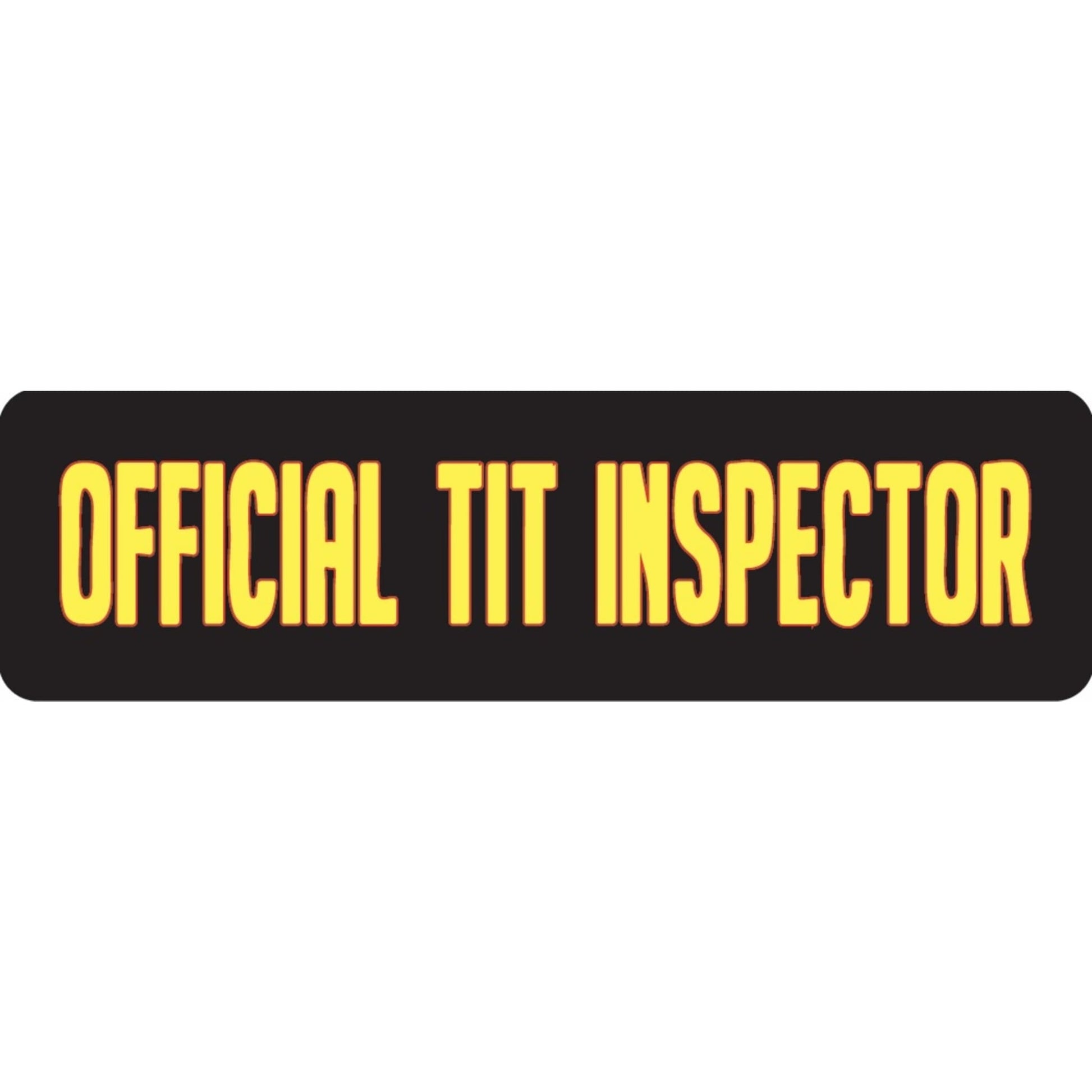 Official tit inspector vinyl motorcycle helmet sticker - funny biker decal