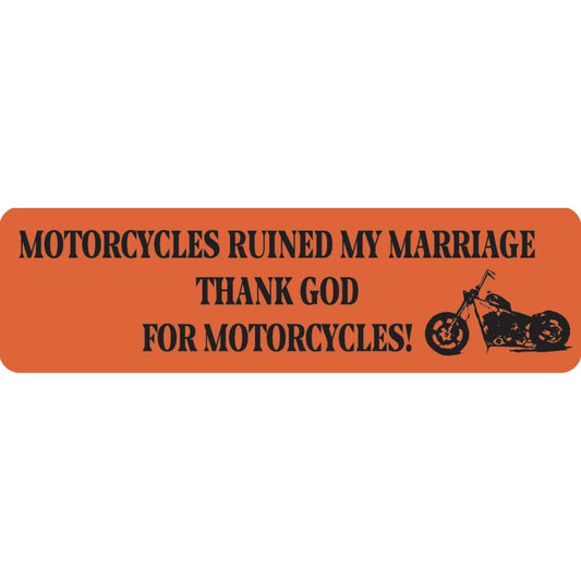 Motorcycles ruined my marriage thank God for motorcycles vinyl motorcycle helmet sticker - funny biker decal