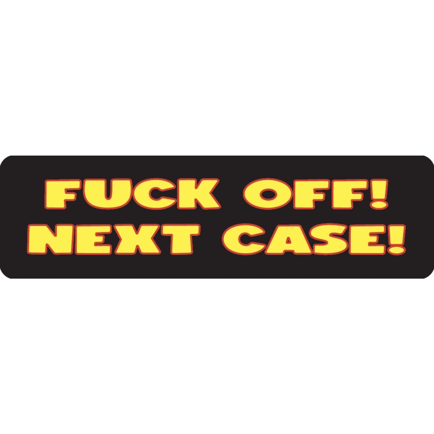 Fuck off next case vinyl motorcycle helmet sticker - bold biker decal
