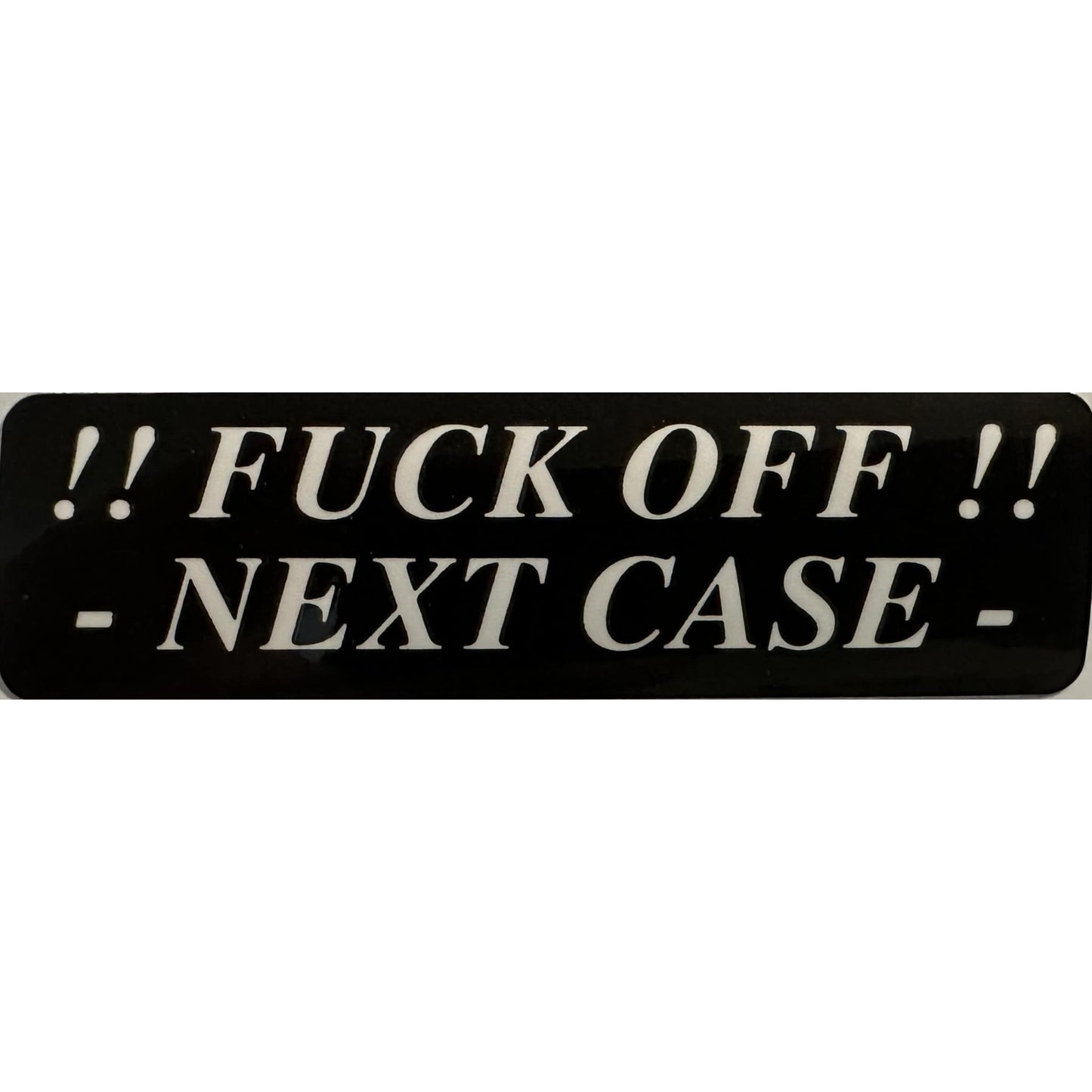 Fuck off next case vinyl motorcycle helmet stickers - bold biker decal