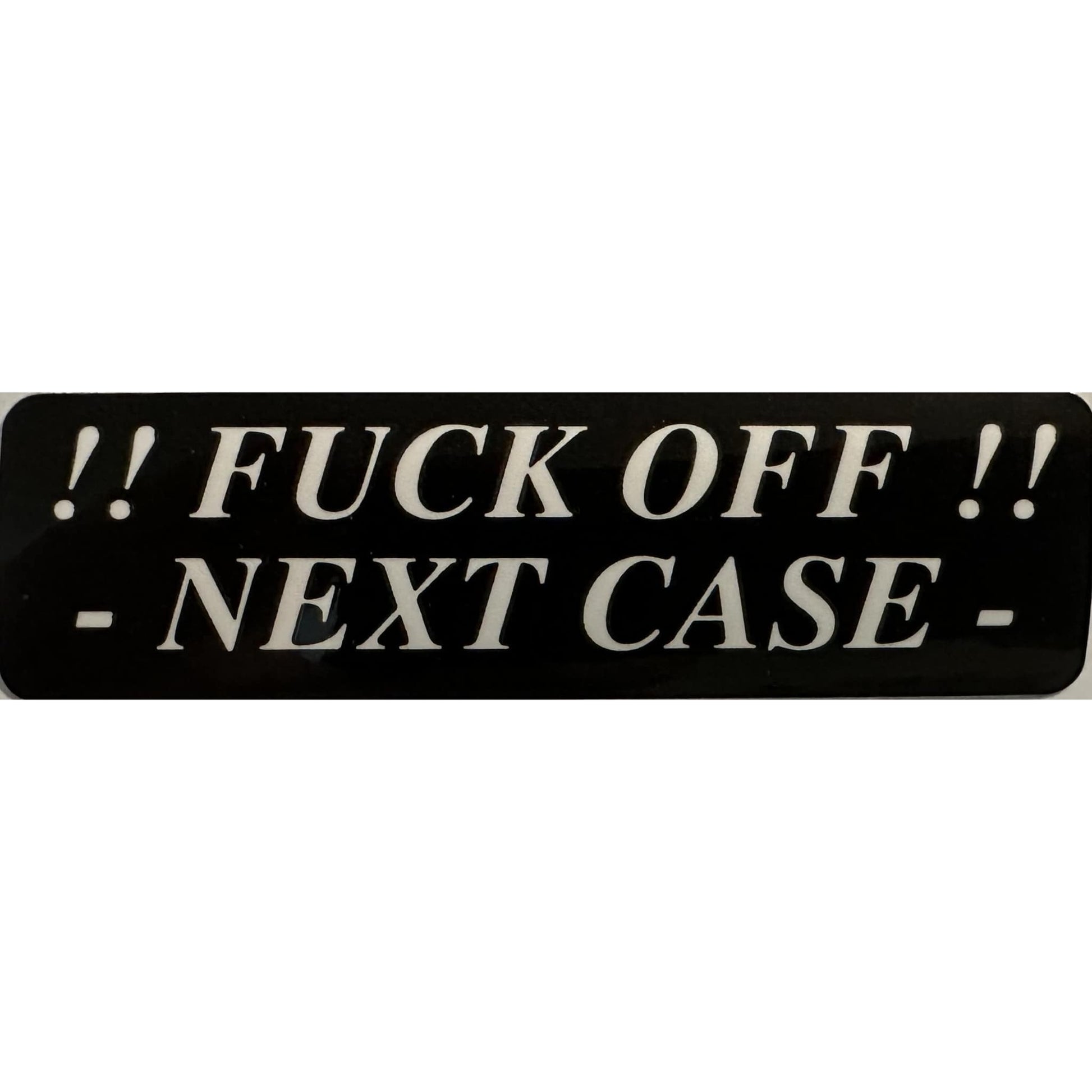 Fuck off next case vinyl motorcycle helmet stickers - bold biker decal