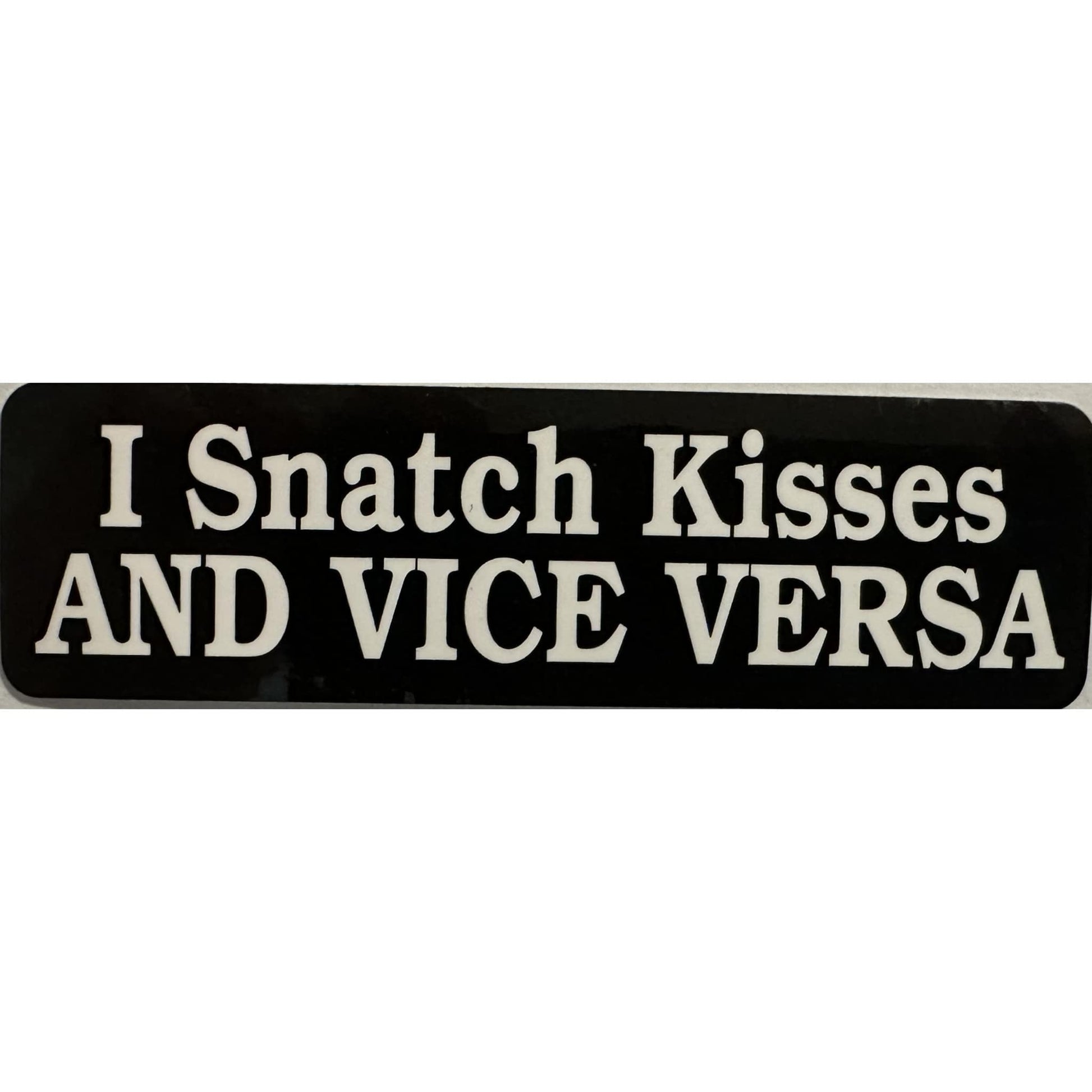 I snatch kisses & vice versa vinyl motorcycle helmet stickers - funny biker decal