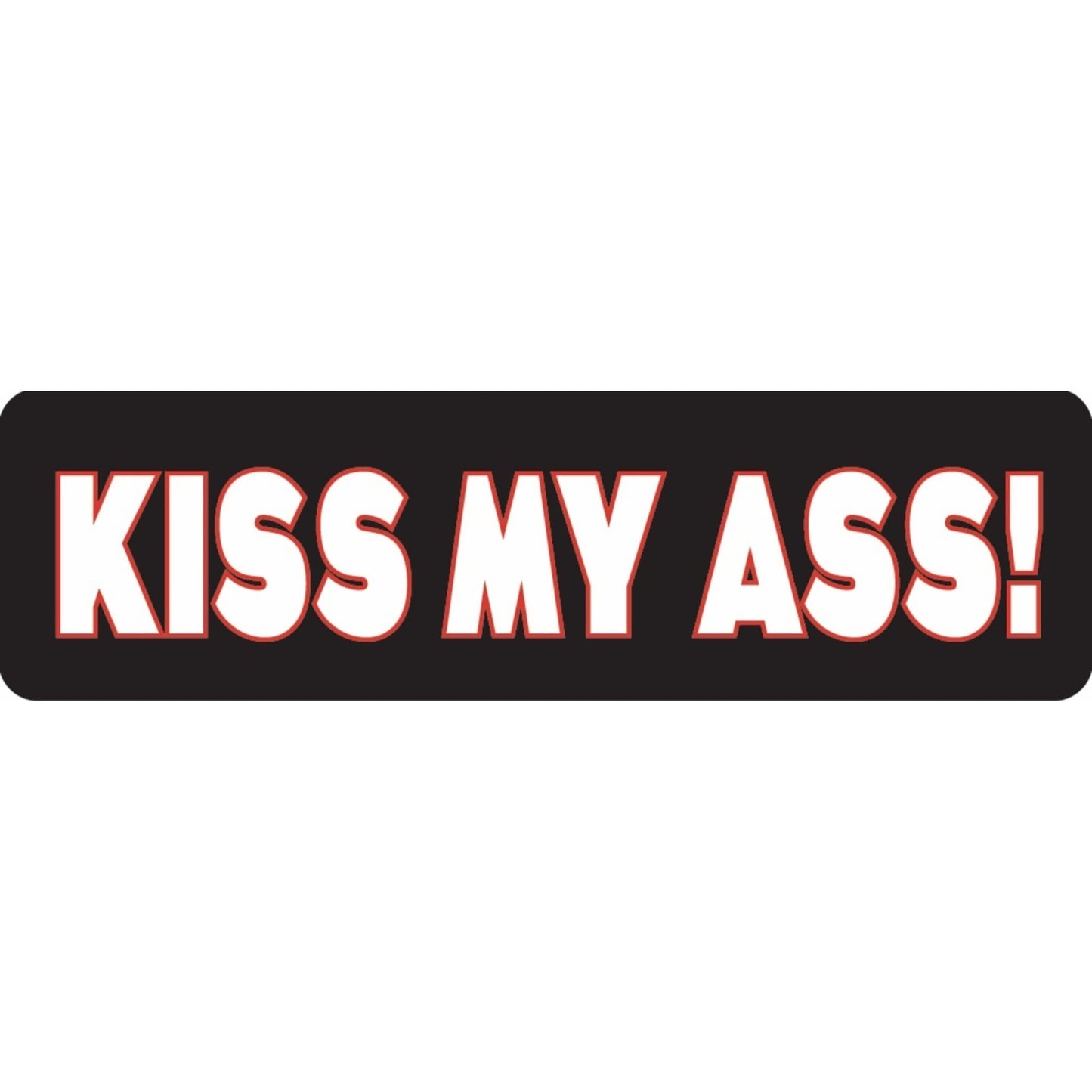 Kiss my ass vinyl motorcycle helmet sticker - bold biker decal