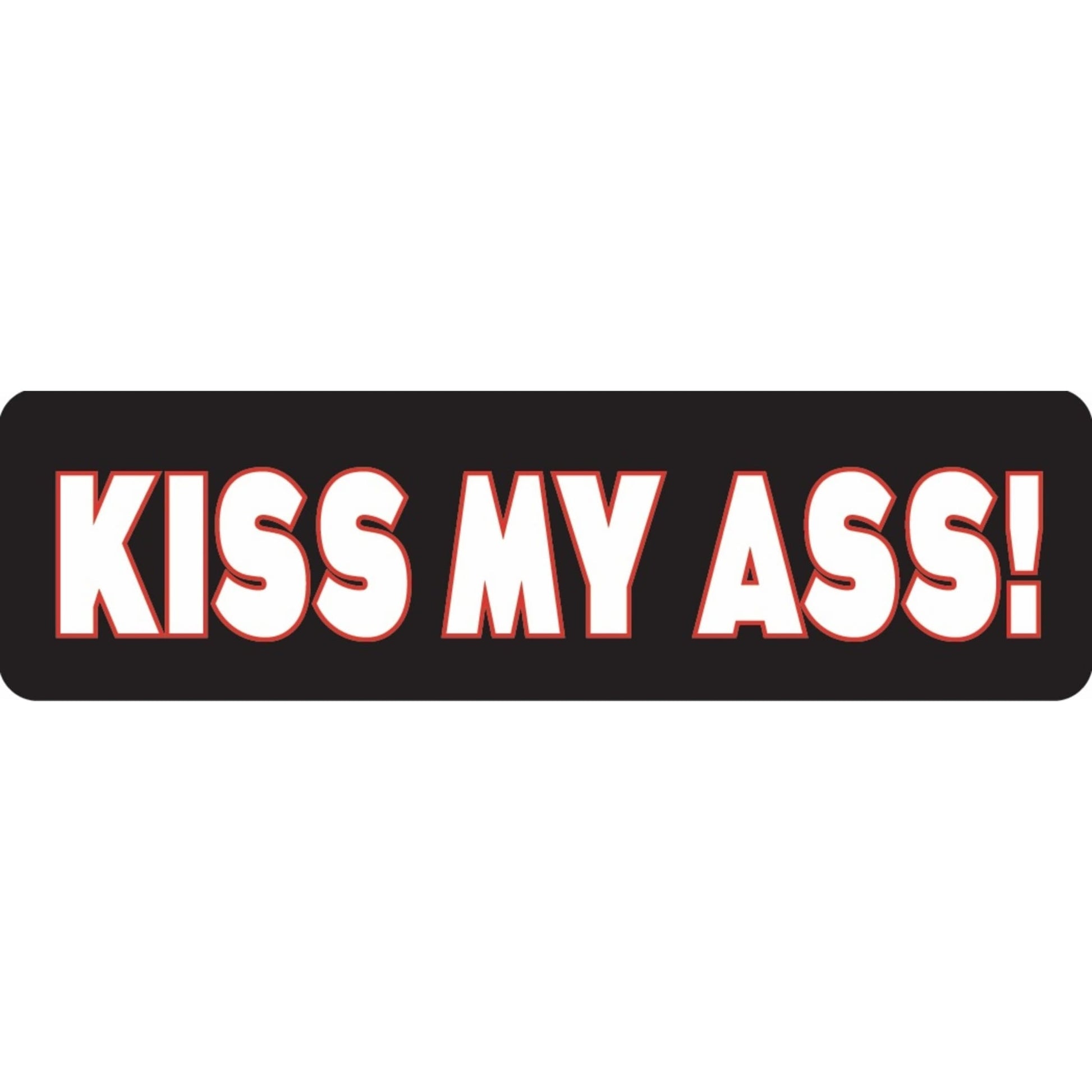 Kiss my ass vinyl motorcycle helmet sticker - bold biker decal