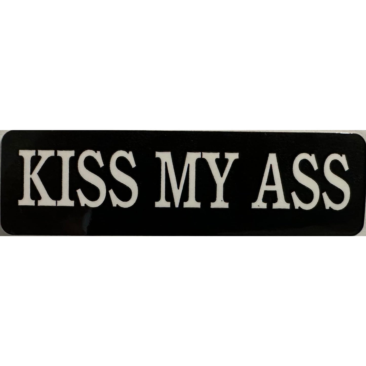 Kiss my ass vinyl motorcycle helmet stickers - bold biker decal