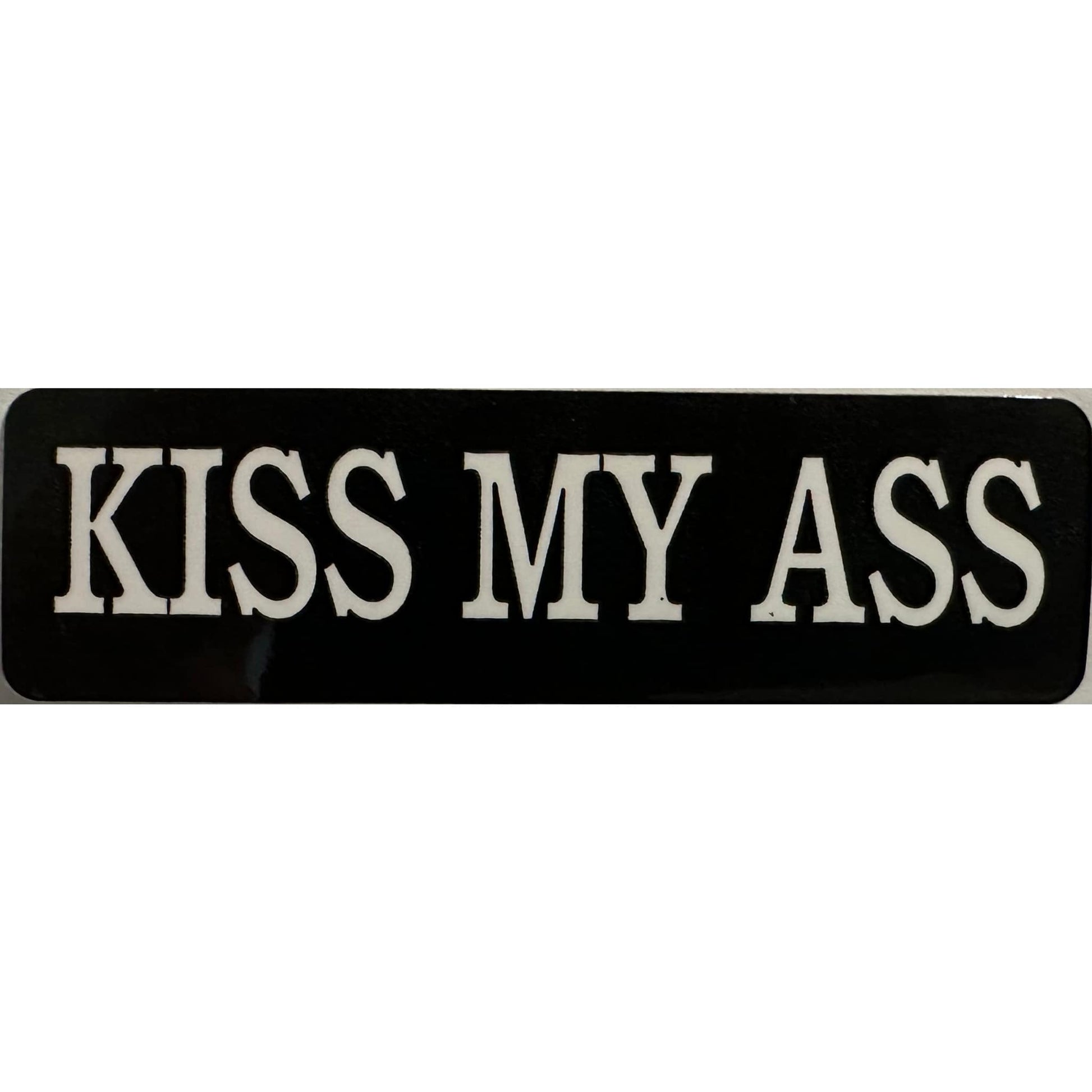Kiss my ass vinyl motorcycle helmet stickers - bold biker decal