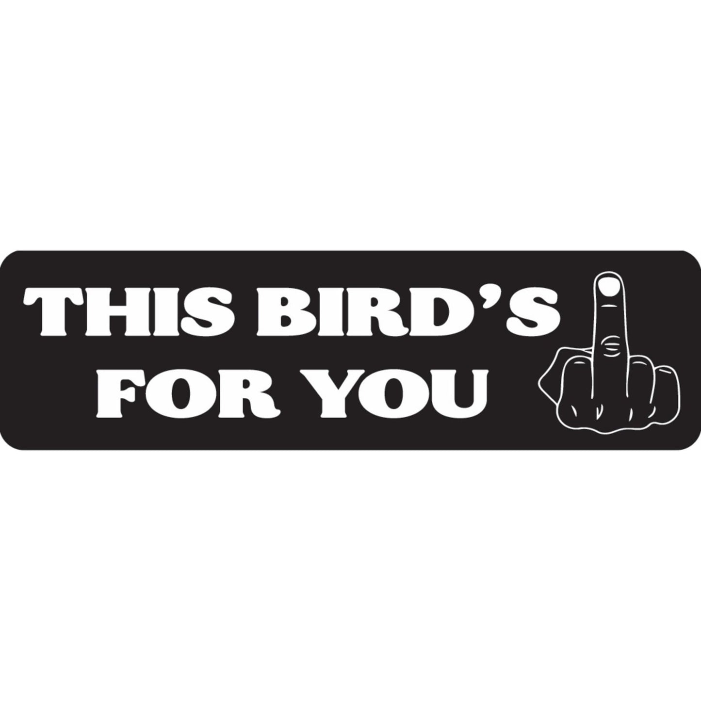 This bird's for you vinyl motorcycle helmet sticker - funny biker decal